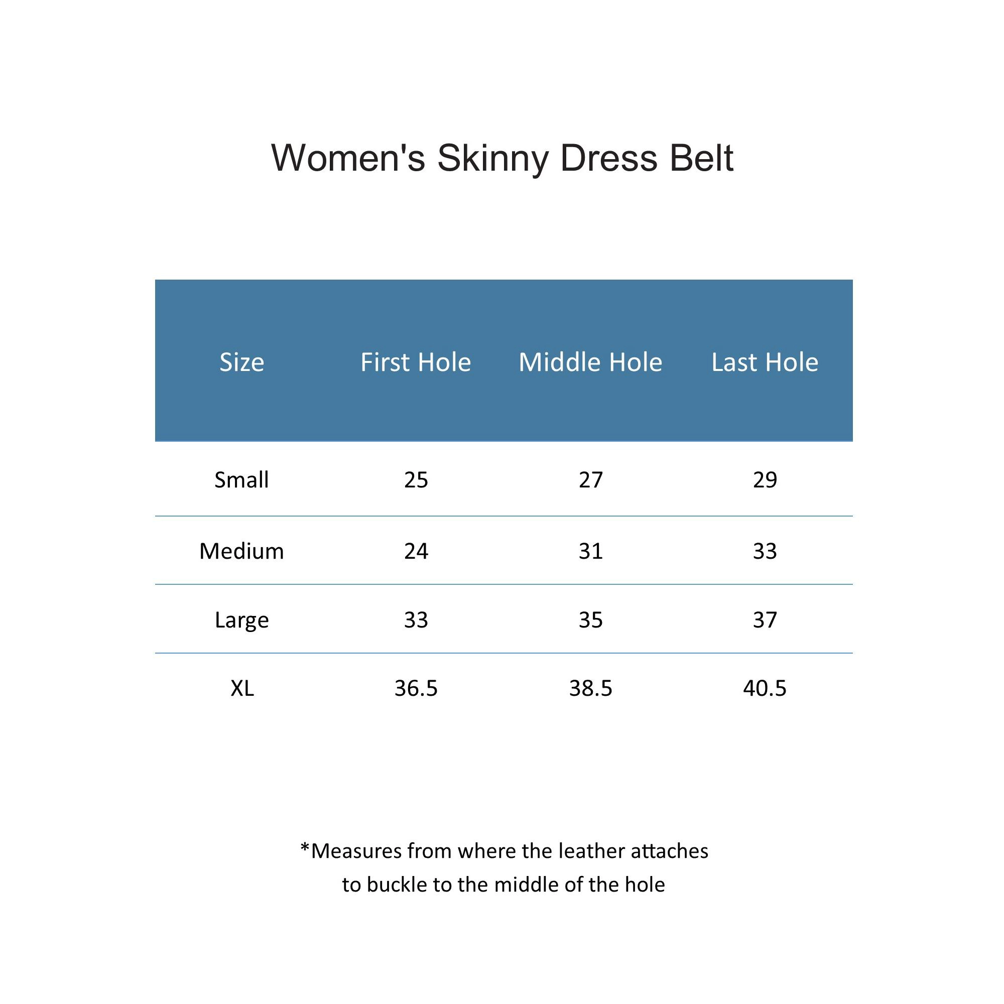 CTM Women's Skinny 1/2 Inch Dress Belt (Pack of 2 Colors)