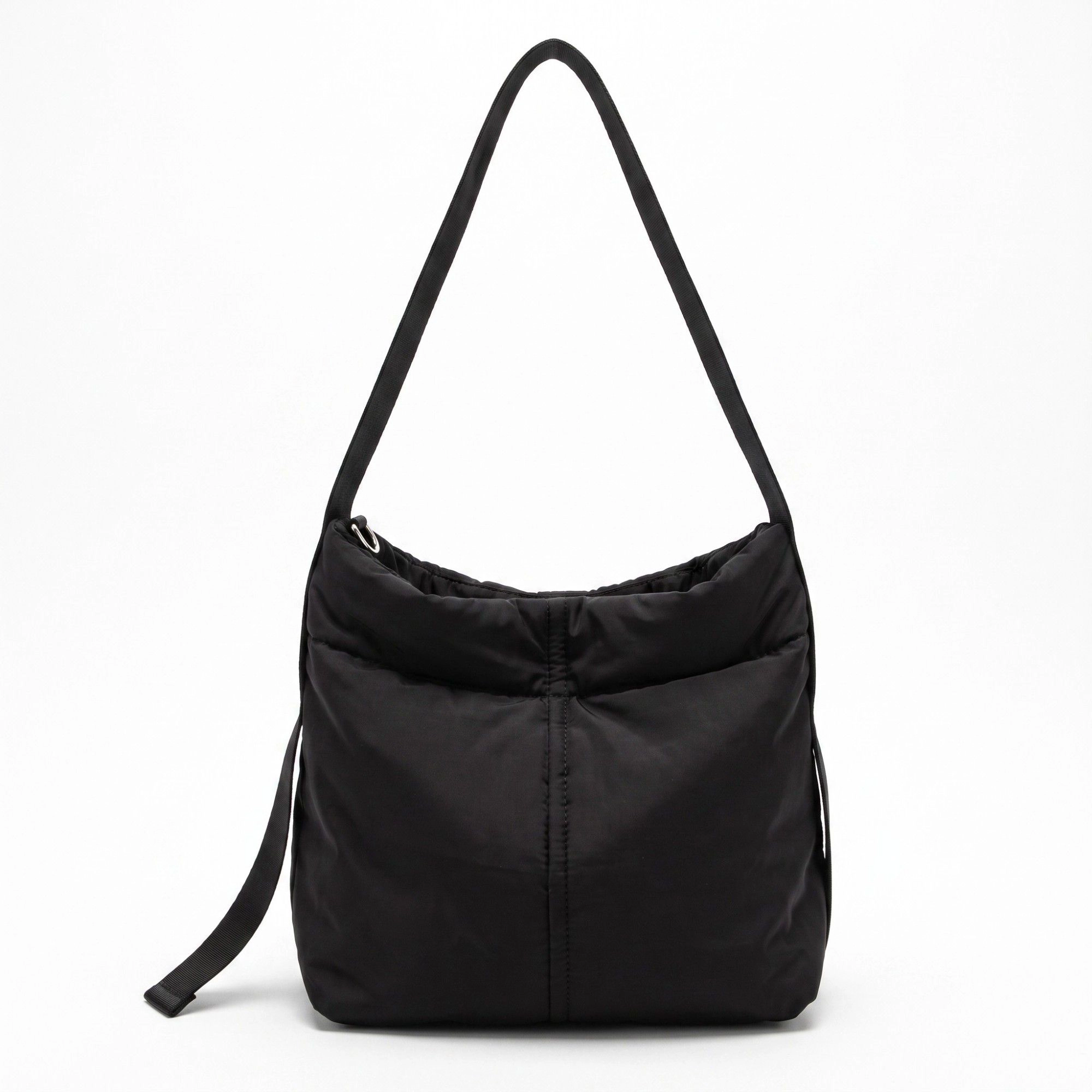 Alilang Women's Vertical Seam Padded Hobo Tote Bag with Dual Convertible Straps for Crossbody Wear 9.4x8.7x4.7in