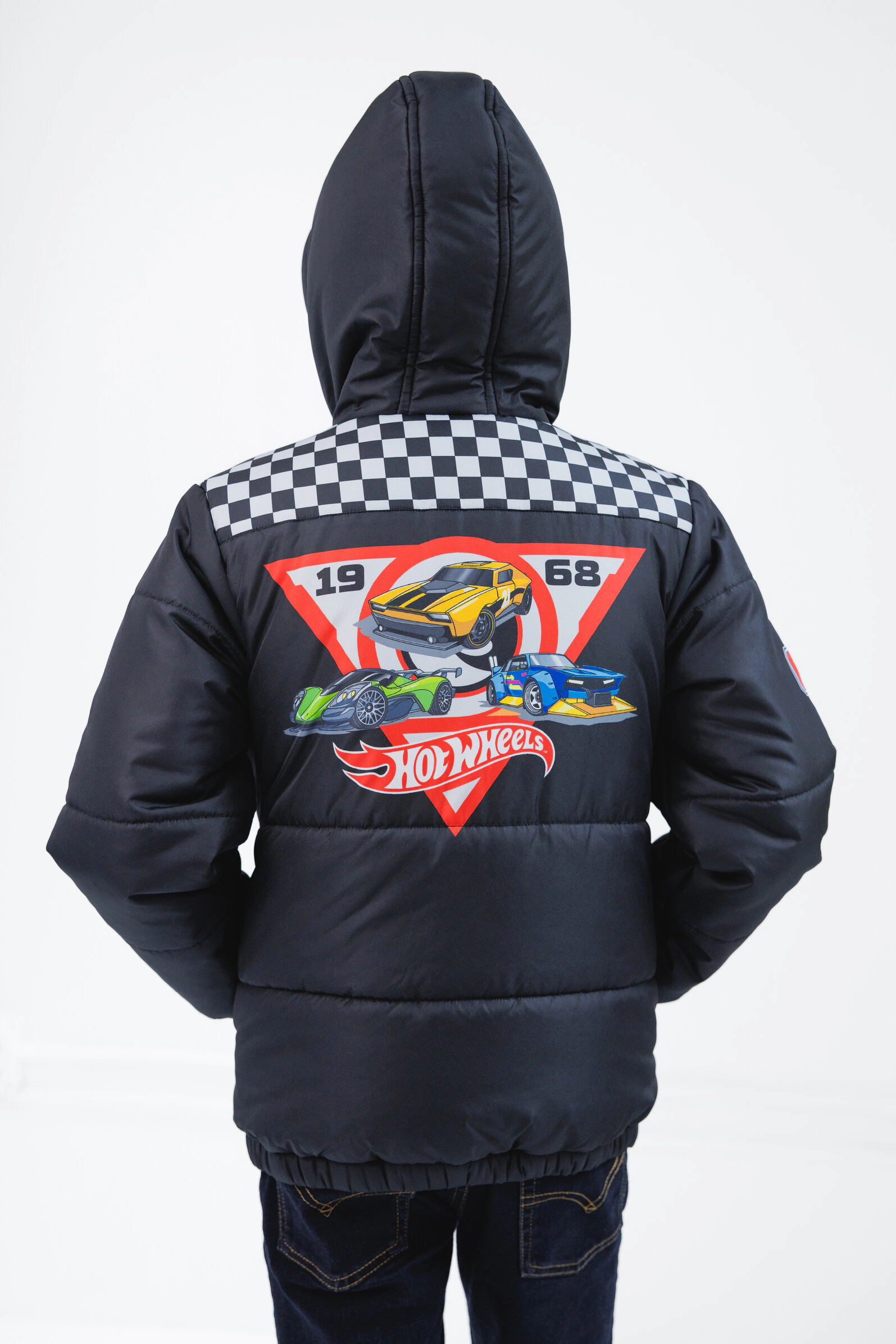 Hot Wheels Boys' Racing Hooded Puffer Jacket