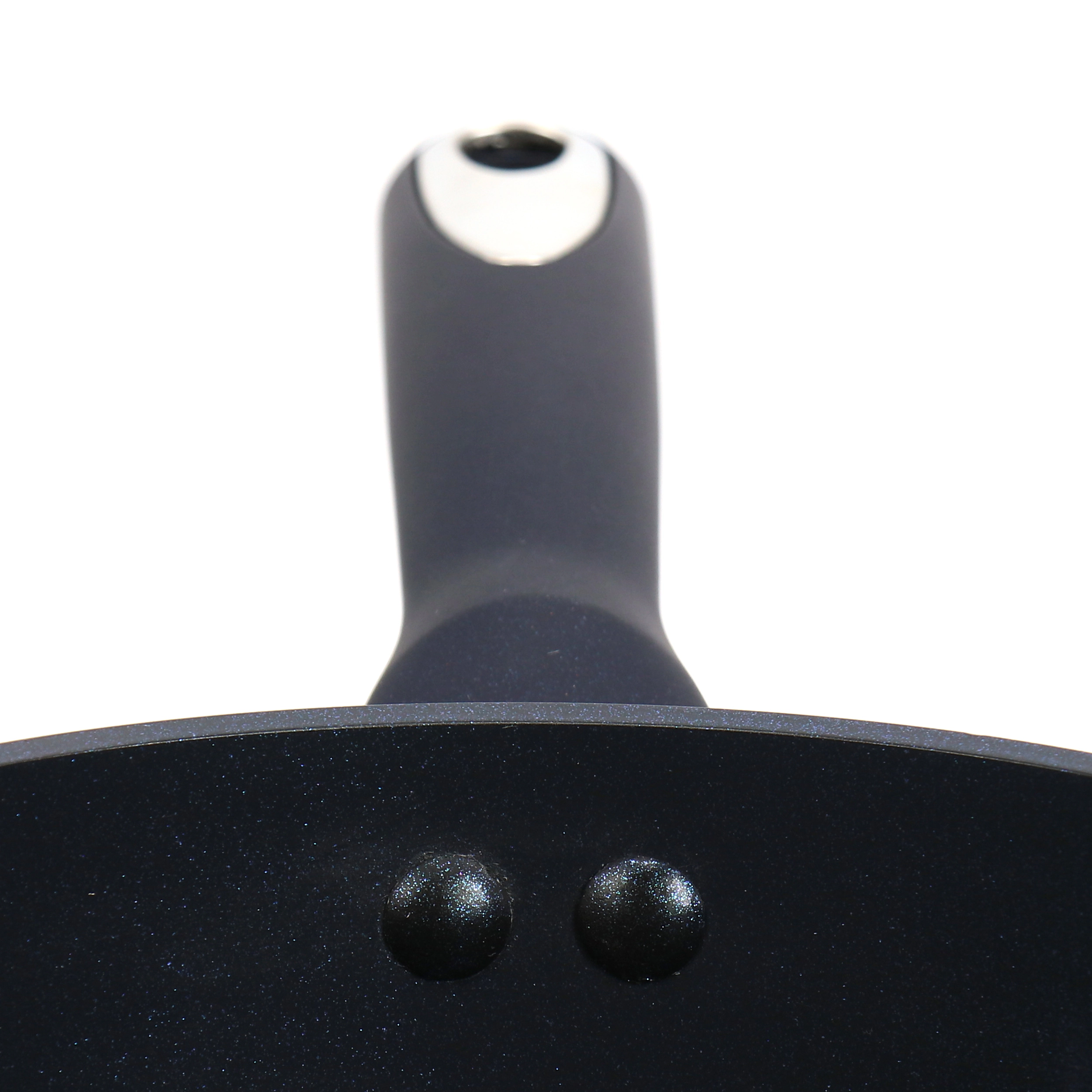 Oster Hawke 1.9 Quart Ceramic Nonstick Aluminum Saucepan with Lid in Dark Blue