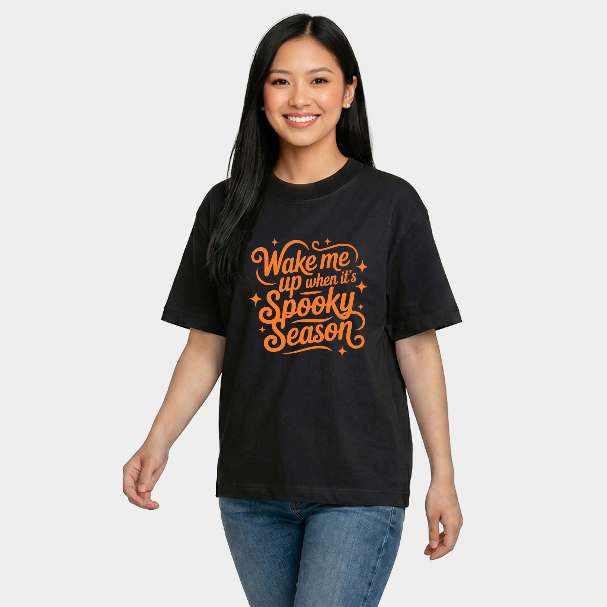 Simply Sage Market - Women's Relaxed Boxy Tee Wake Me Up When It's Spooky Season