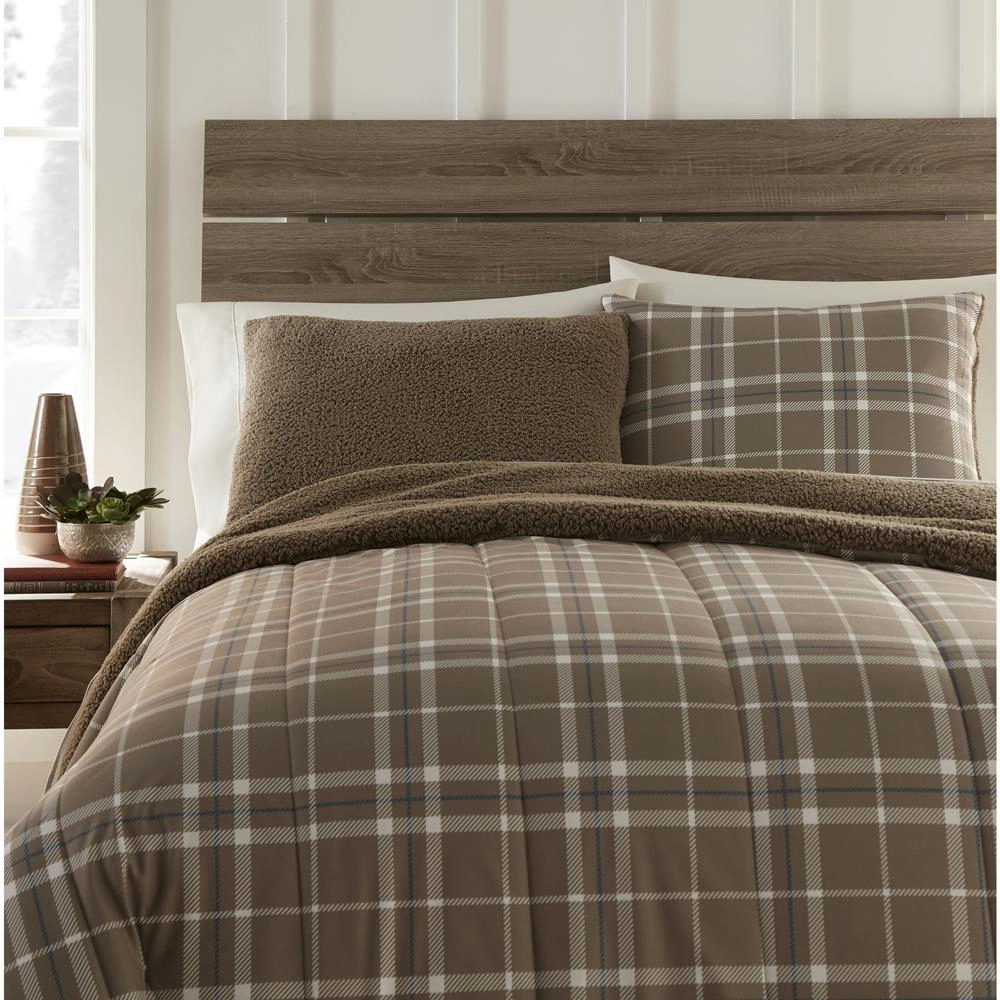 Shavel Home Products Micro Flannel Reverse to Comforter Set