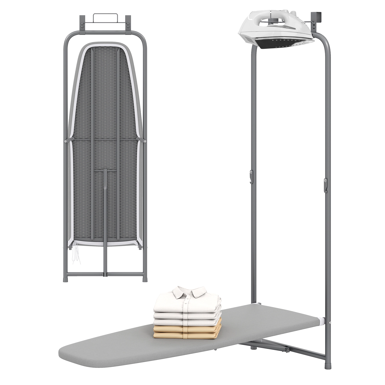 LJG Over the Door Ironing Board Space-Saving Metal Hanging Ironing Board