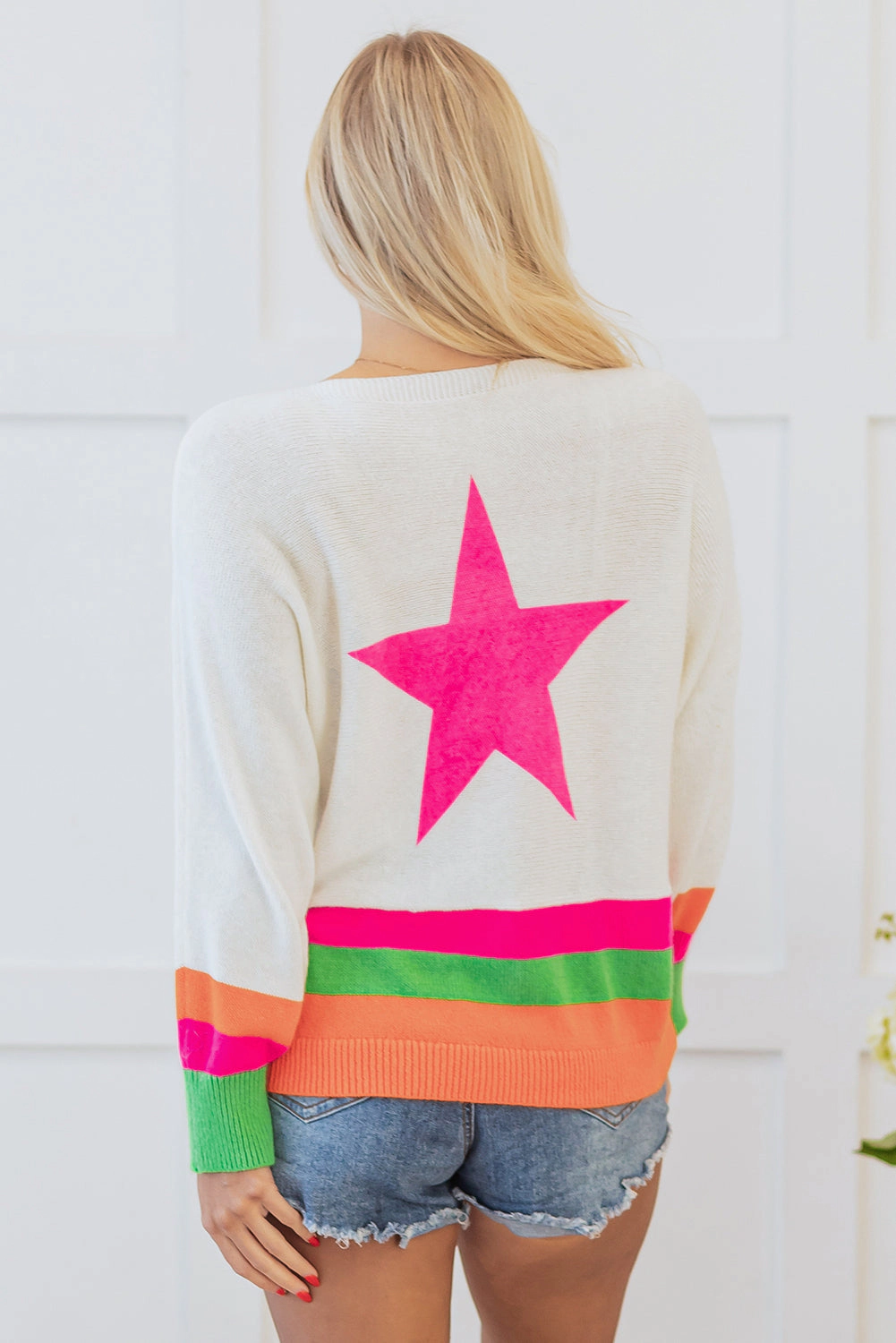 Threaded Pear Women's Stella Edge Drop Shoulder Sweater