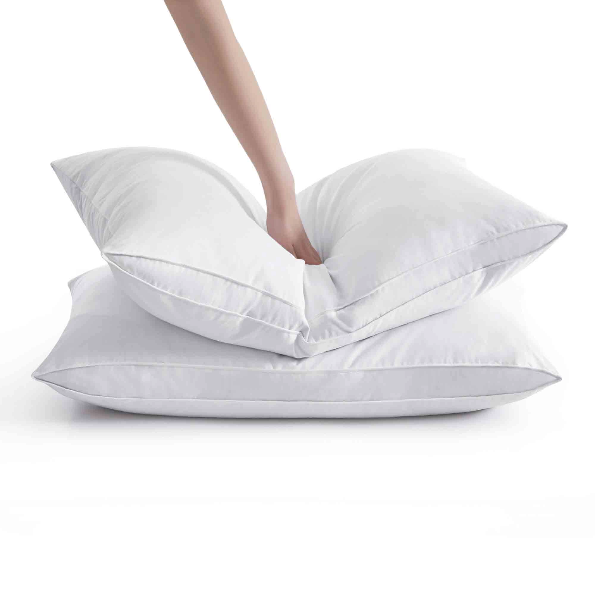 PEACENEST High Loft Goose Feather Pillow Set Supportive Bed Pillows