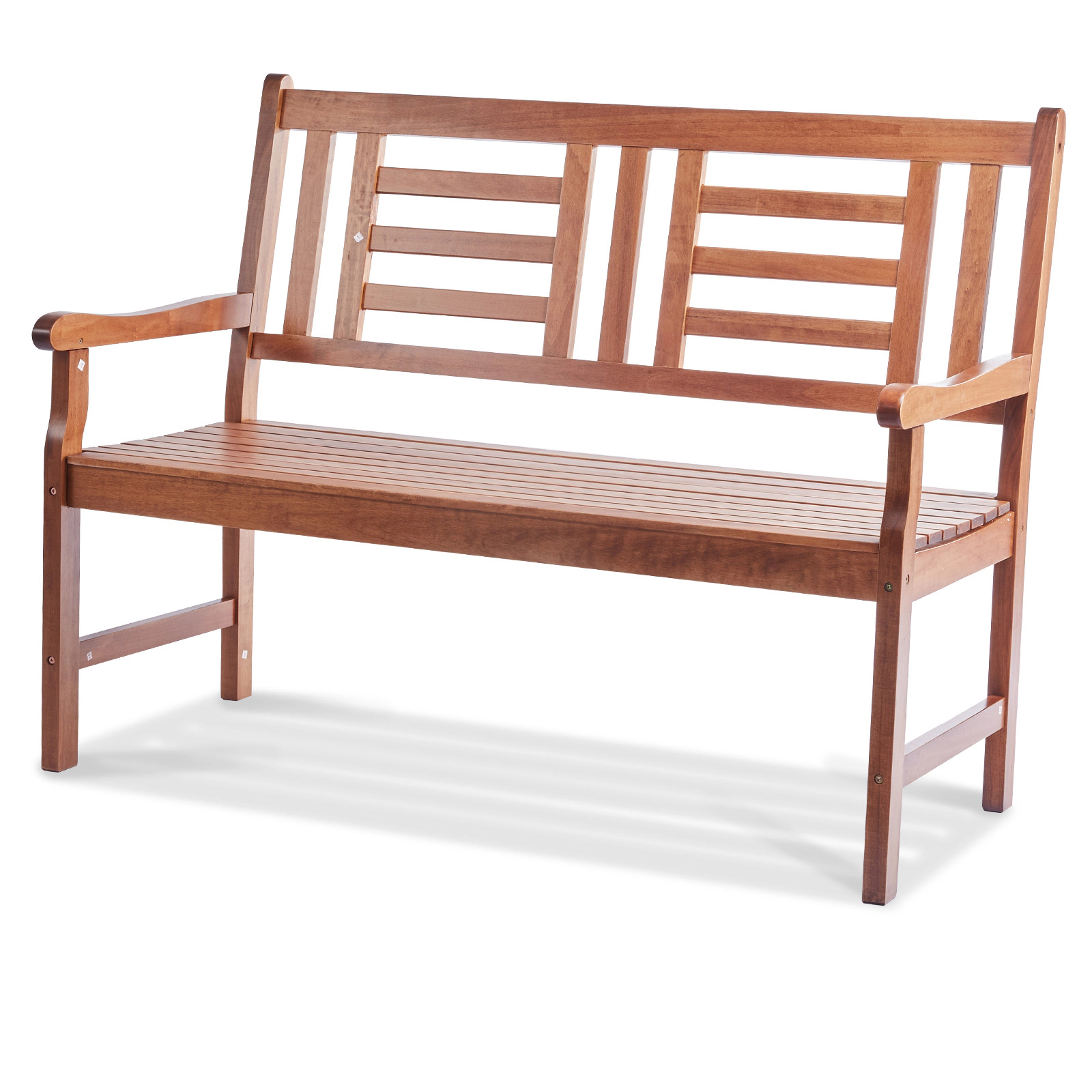 HONGGE Outdoor Bench Wood Garden Bench for Outdoors Outdoor Garden Park Bench with Backrest and Armrests Capacity Bench