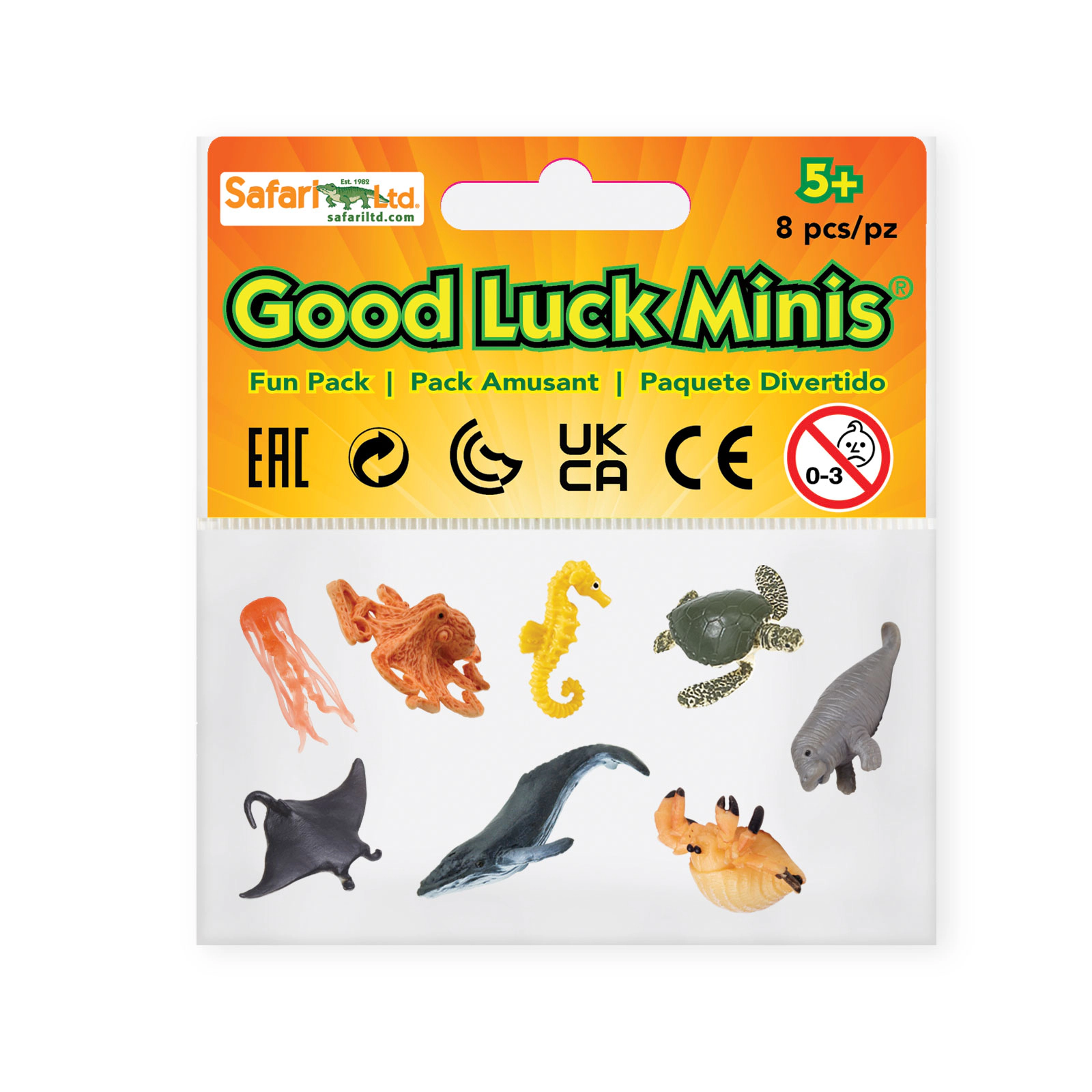 Safari Ltd. - Sea Life Fun Pack - 8 Mini Toy Figurines for Kids