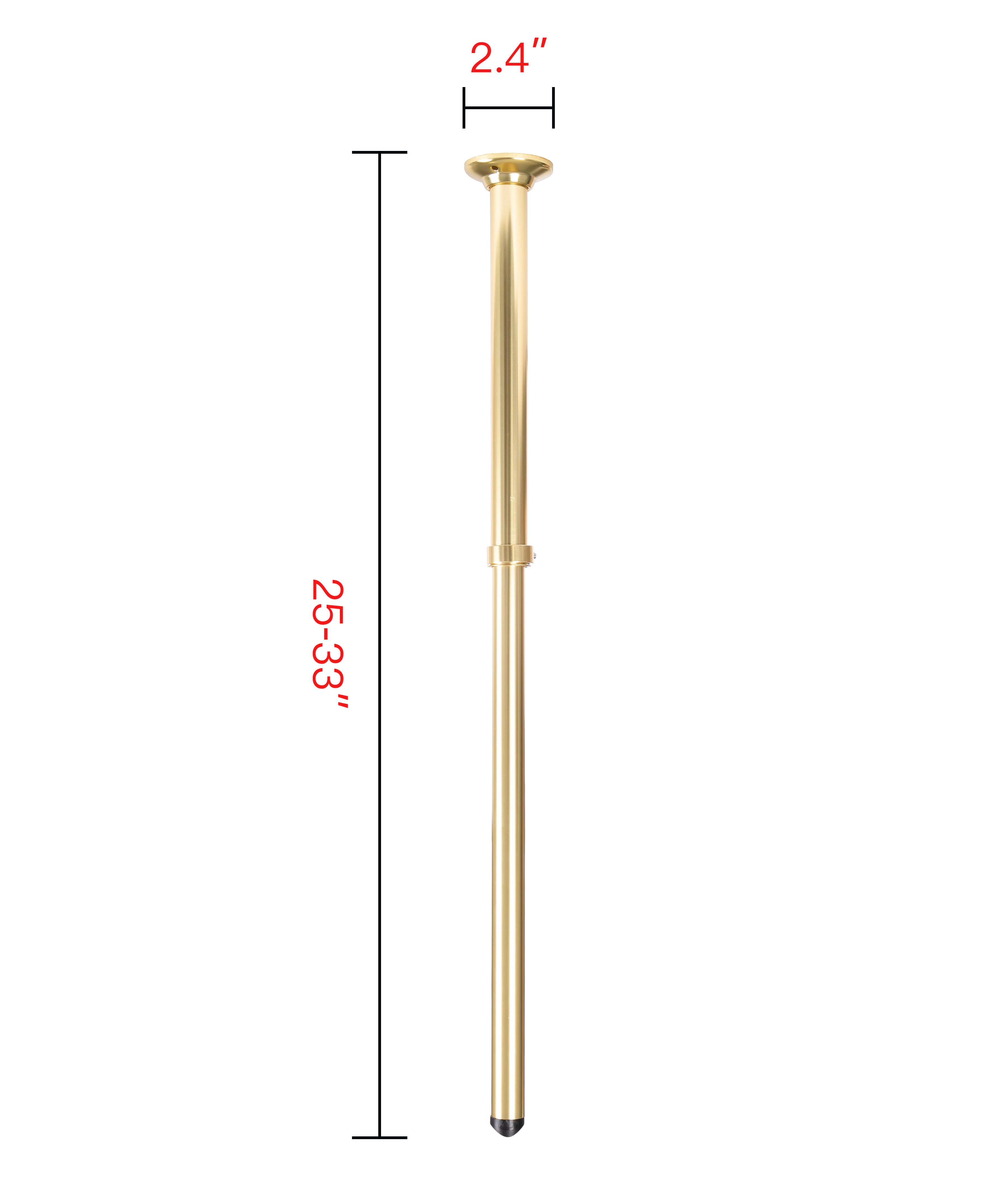 Utopia Alley 25-33" Adjustable Rustproof Aluminum Vertical Ceiling Support Bar