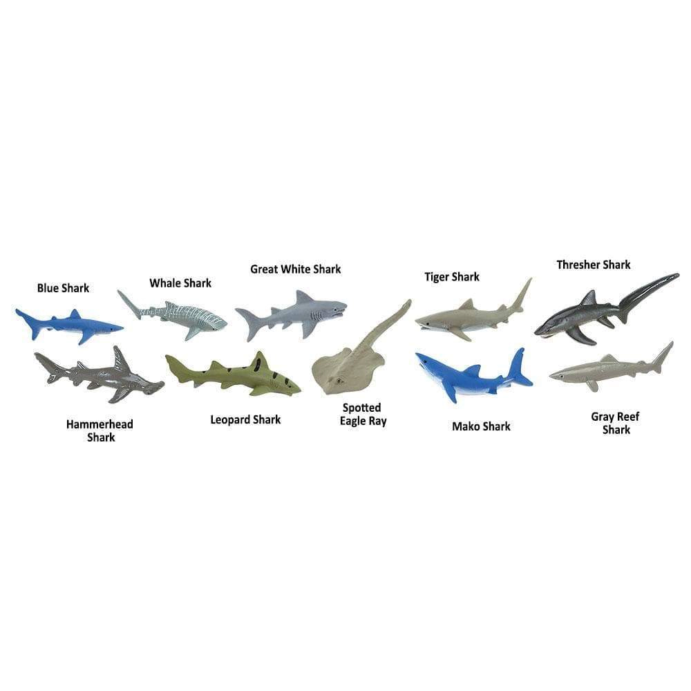 Safari Ltd. - Sharks TOOB - contains 10 Mini Figurines