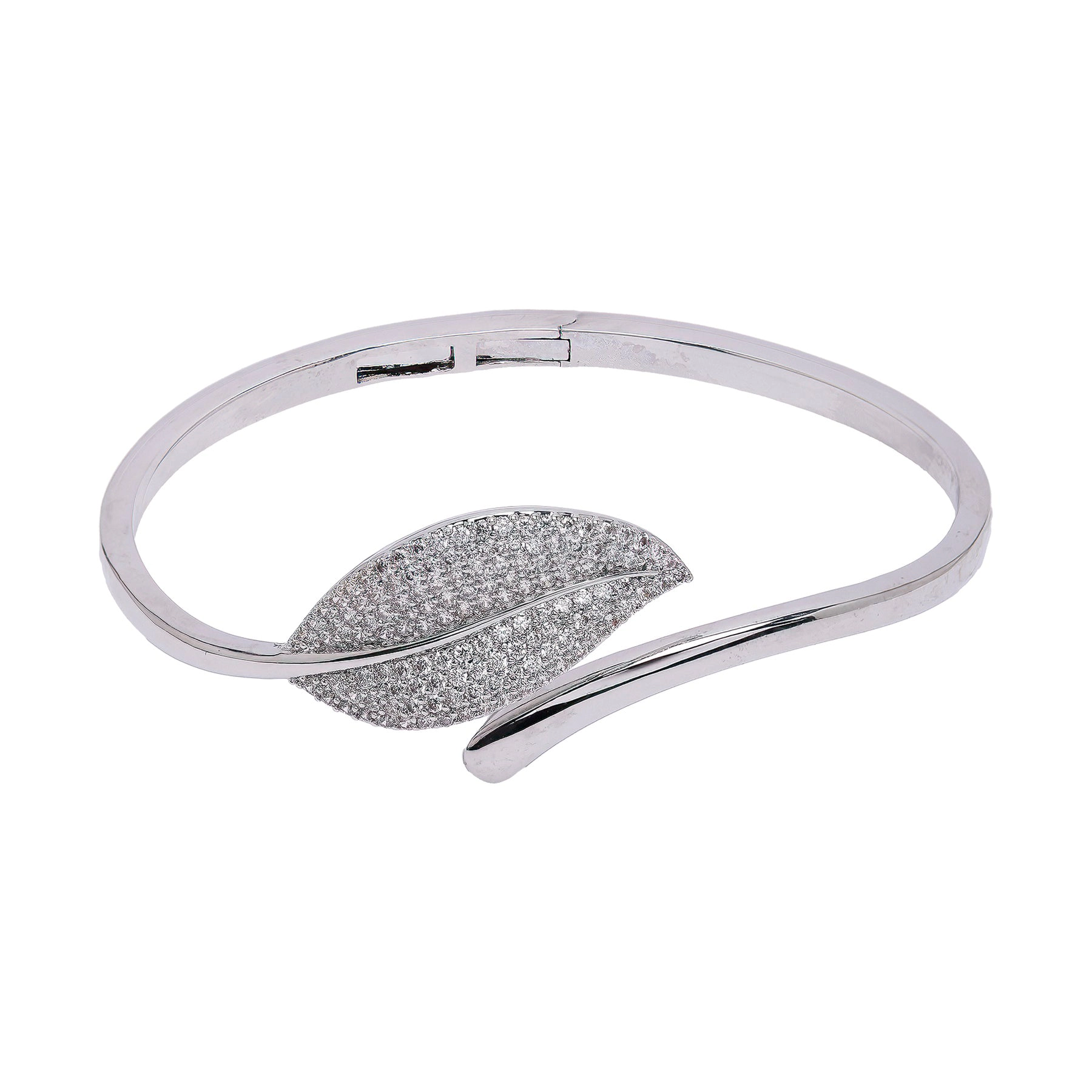 AGP PARIS Womens Diva Classy Leaf Cuff Bracelet