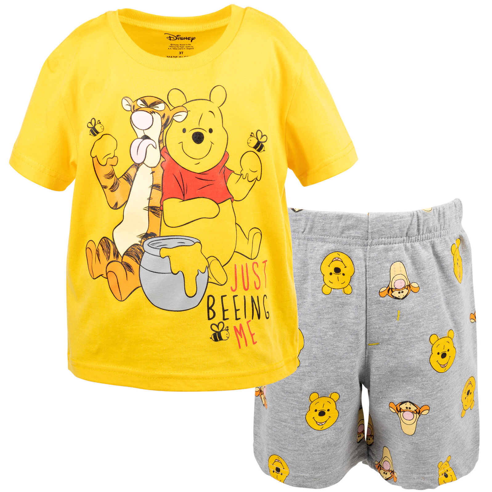 Disney Winnie the Pooh Boys' 2-Piece T-Shirt and Shorts Set