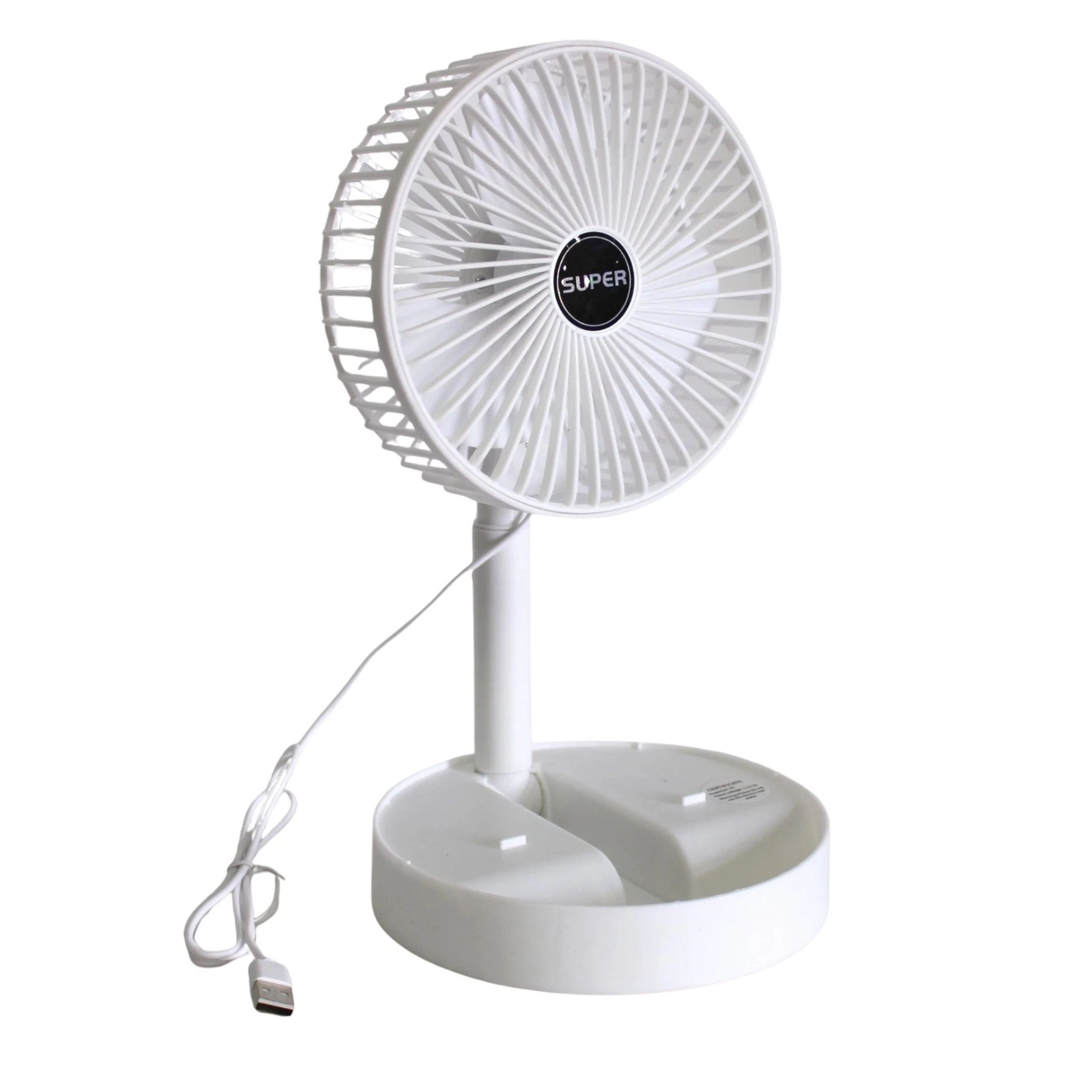 Home Collection Telescopic Folding USB Desk Fan with Phone Stand