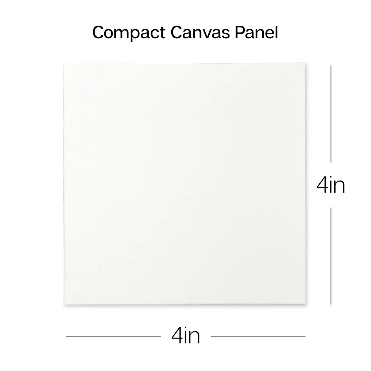 KINGART Classic White Canvas Panels - 4" x 4" - 14 Pack