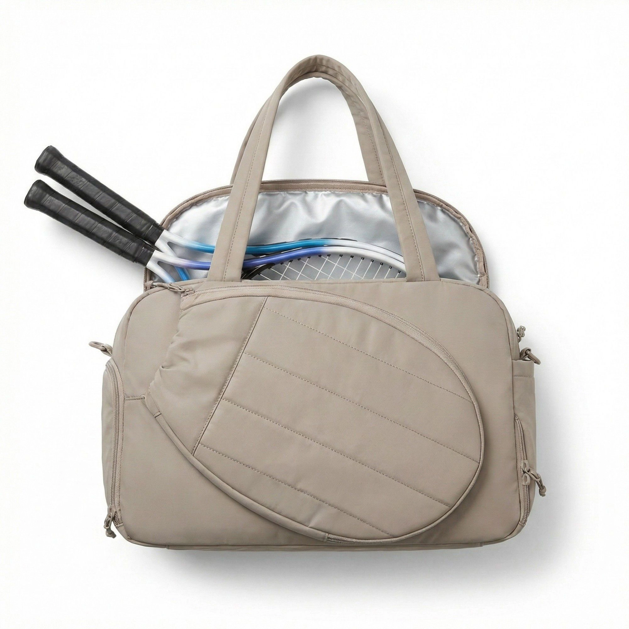 Alilang Women's Tennis Racket Bag with Insulated Compartment Paddle Pocket and Double Carry Handles 19.6x15.7x19.6in