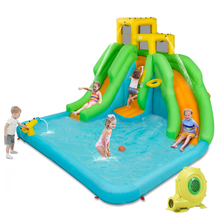 Hivvago Kids Inflatable Water Park Bounce House with 480W Blower