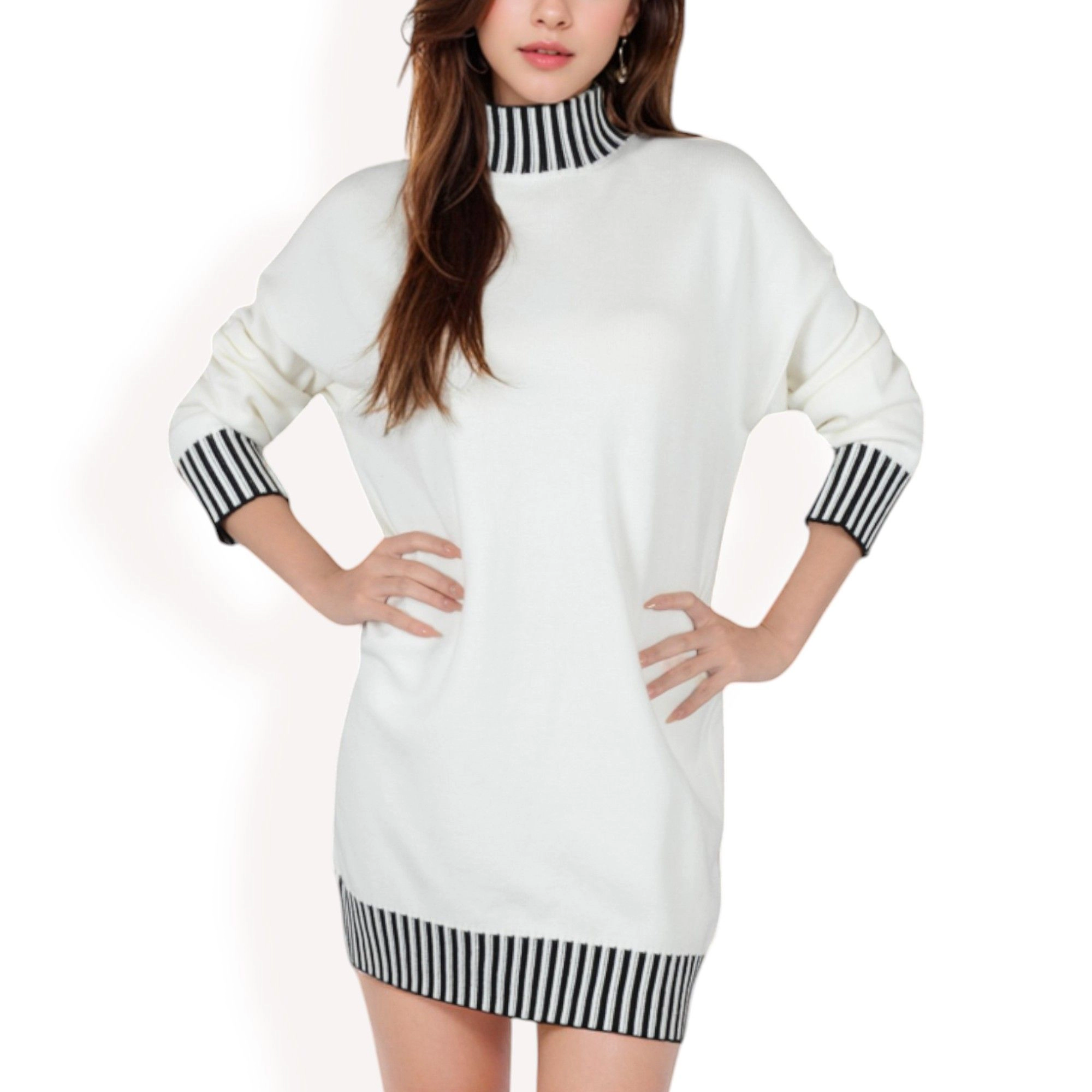 Anna-Kaci Women's Soft Knit Cozy Sweater Dress