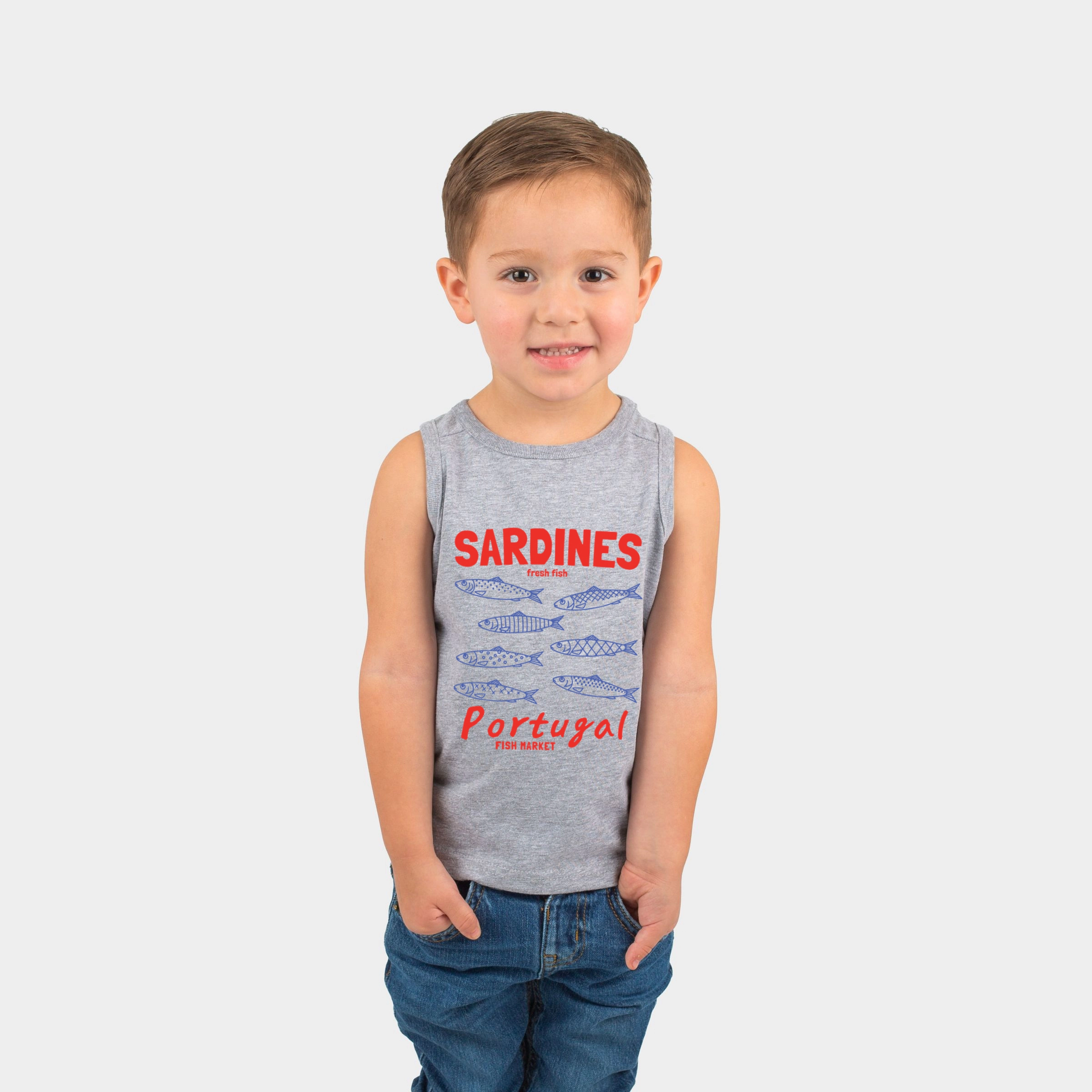 The Juniper Shop - Sardines Portugal Fish Market Toddler Graphic Tank