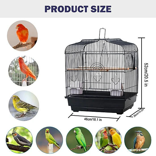SKYROKU Bird Travel Cage With Handle, Travel Bird Cage, Bird Carrier ...