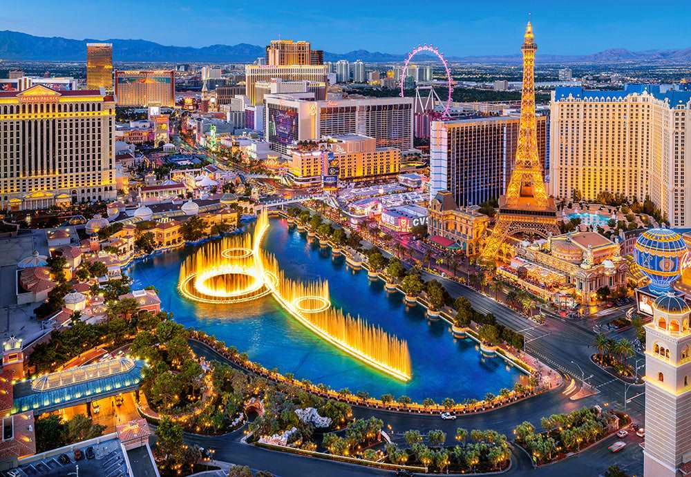 CASTORLAND 1500 Piece Jigsaw Puzzles, Fabulous Las Vegas, USA, Adult Puzzles, Castorland C-151882-2
