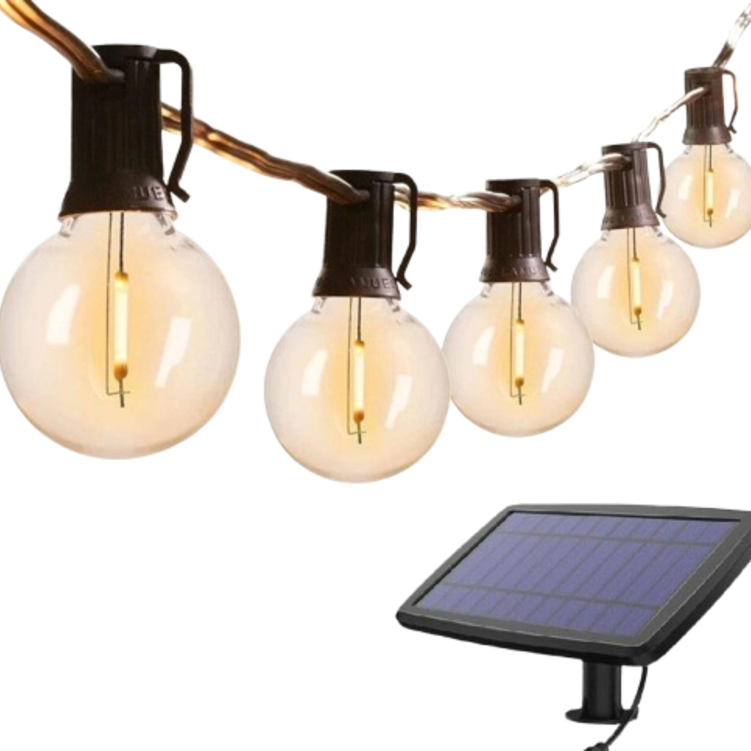 Home Collection G40 18 Ft Solar LED Globe String Lights with 10 Bulbs