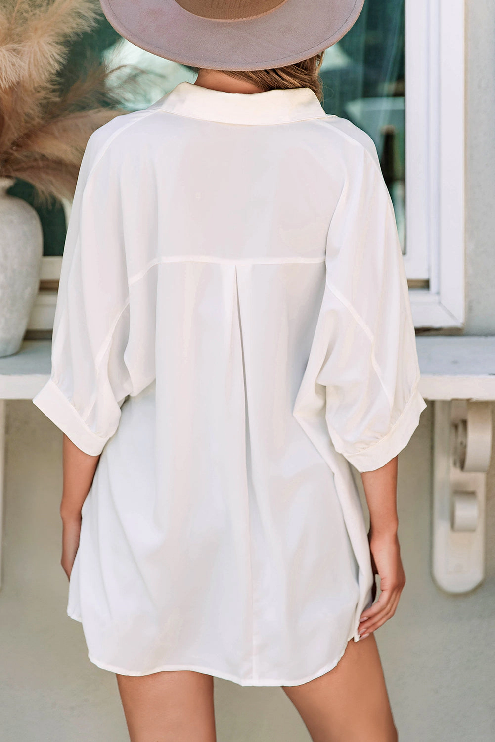 Threaded Pear Women's Itzel Puff Sleeve Oversize Shirt