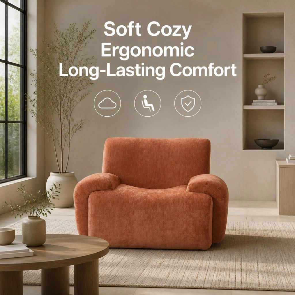GOODSILO Soft Upholstered Accent Floor Seating Chair