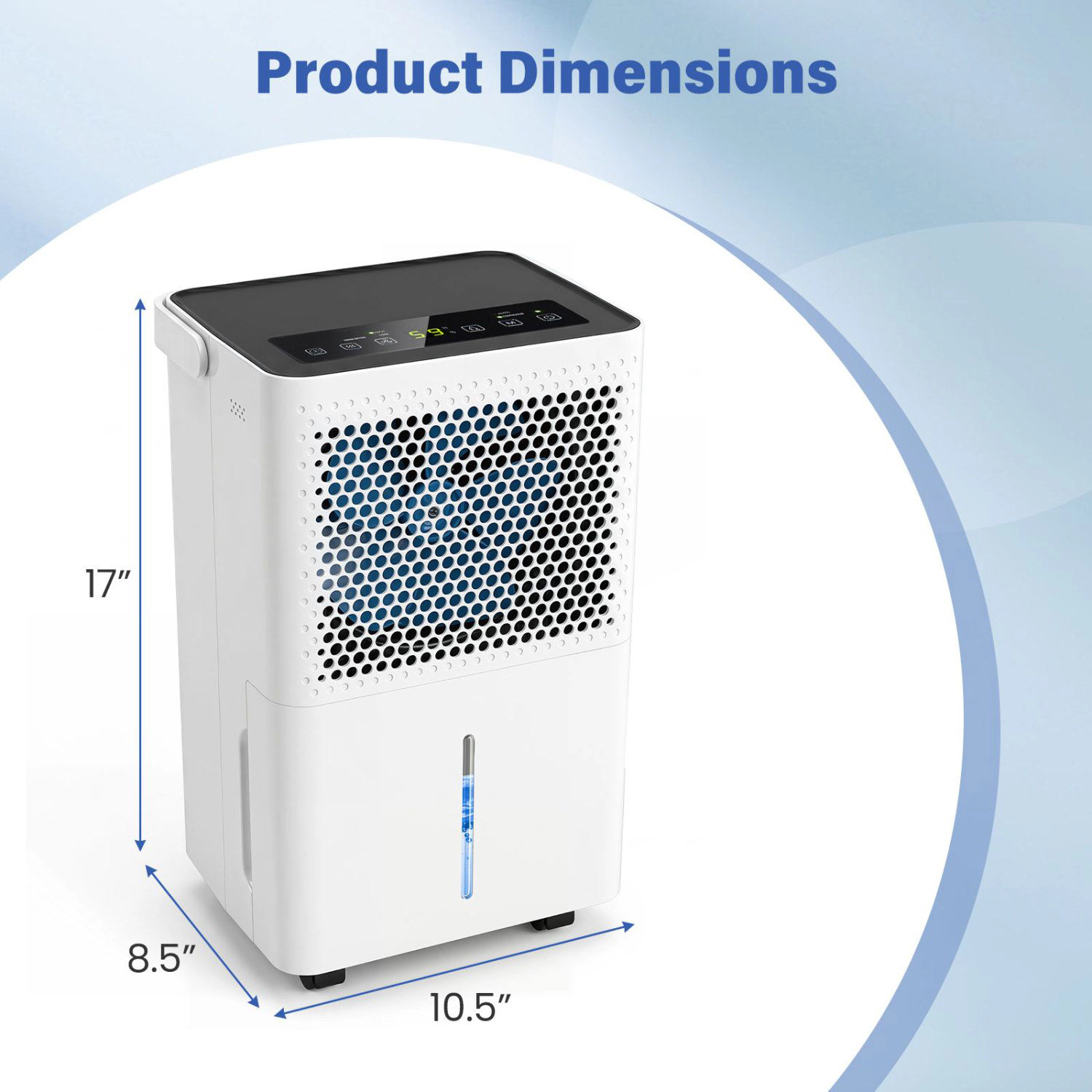 SlickBlue Compressor Dehumidifier for Home, Bedroom, Bathroom and Basement, 32 Pint