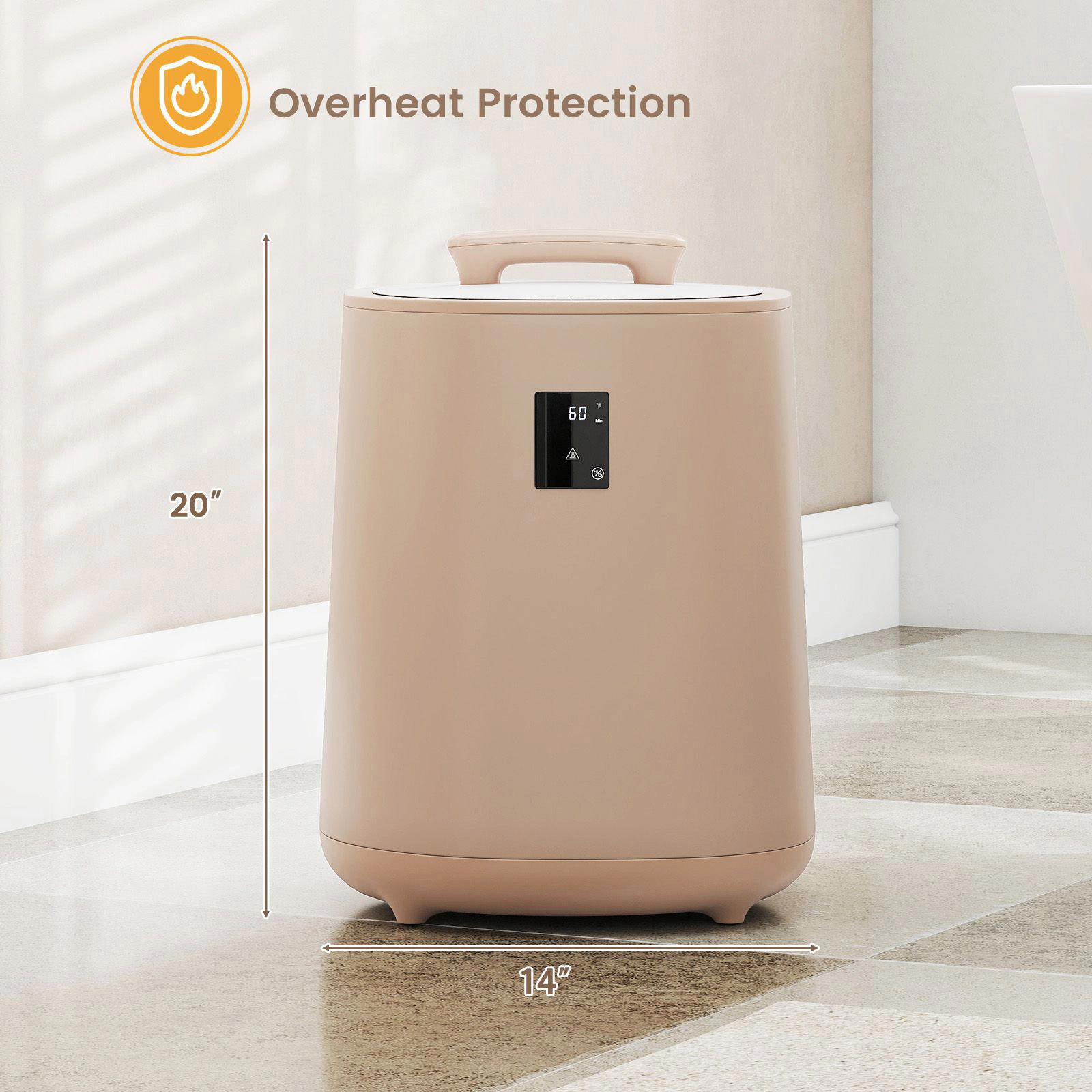 SlickBlue 18L Blanket and Towel Warmer Bucket with Aromatherapy Holder