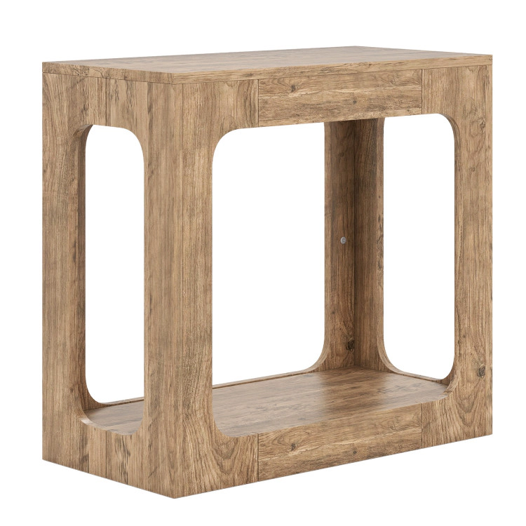 Hivvago 2-Tier End Table With Storage Shelf For Living Room
