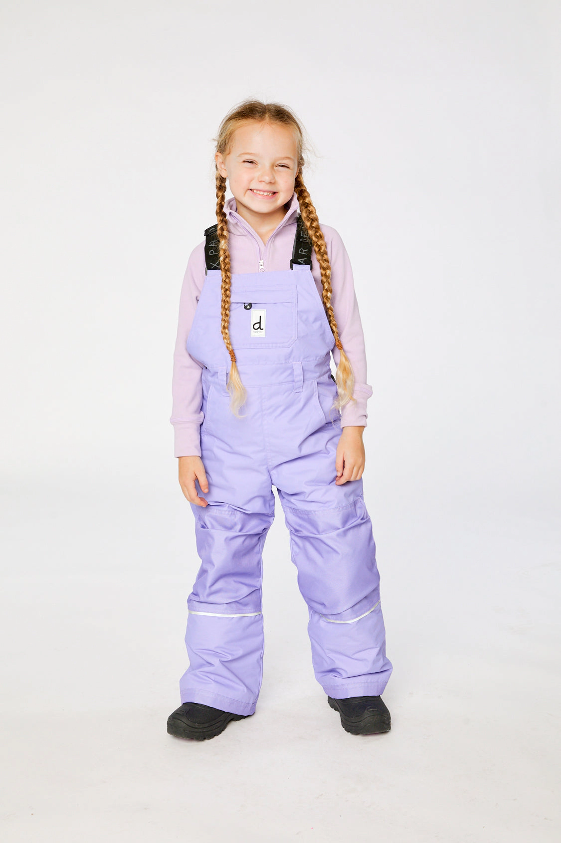 Deux par Girls Play Cordura-Reinforced Overall Snow Bib with Adjustable Suspenders