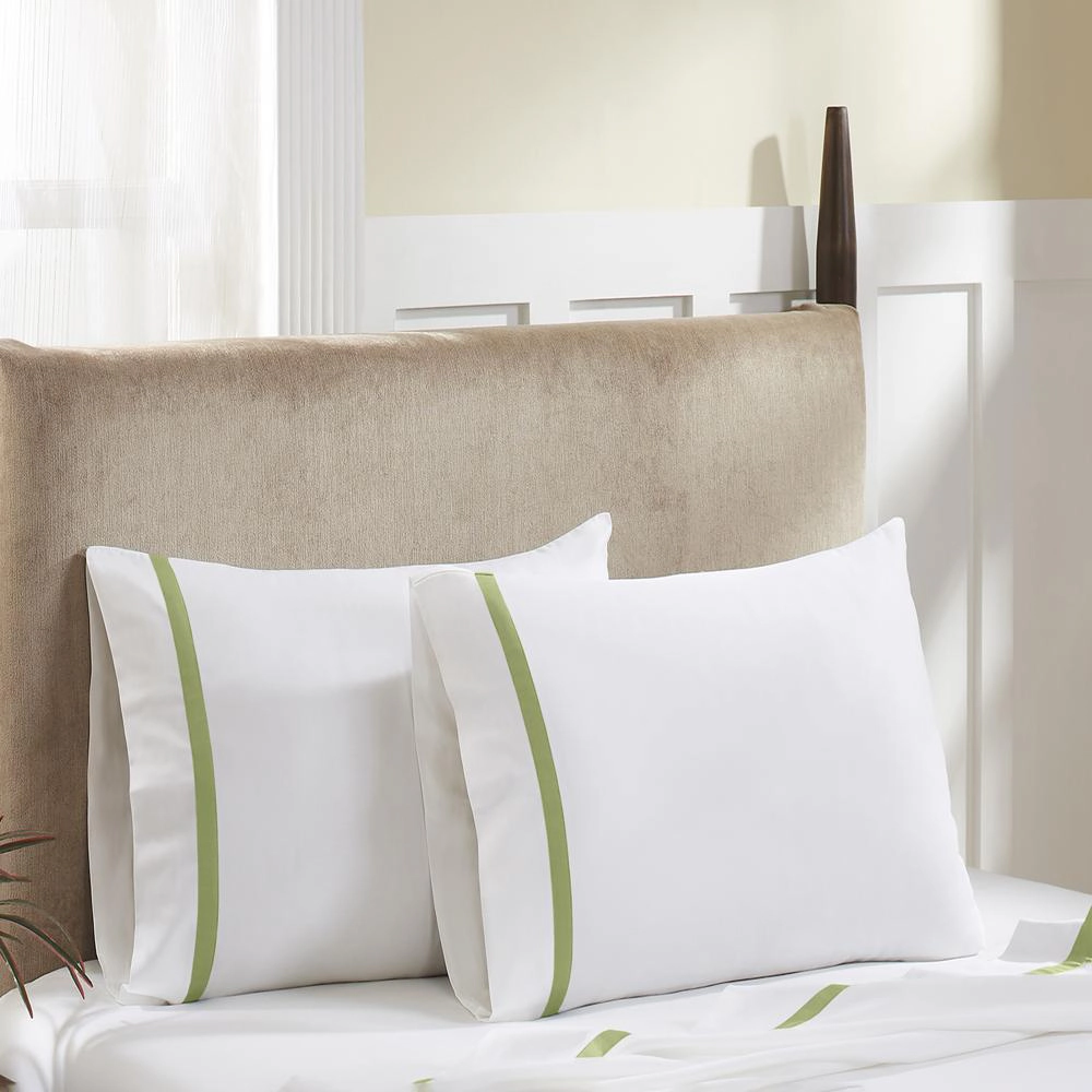 Hotel Concepts 500 Thread Count Deep Pocket Tonal Cotton Sateen Sheet - 4 Piece Set - Queen