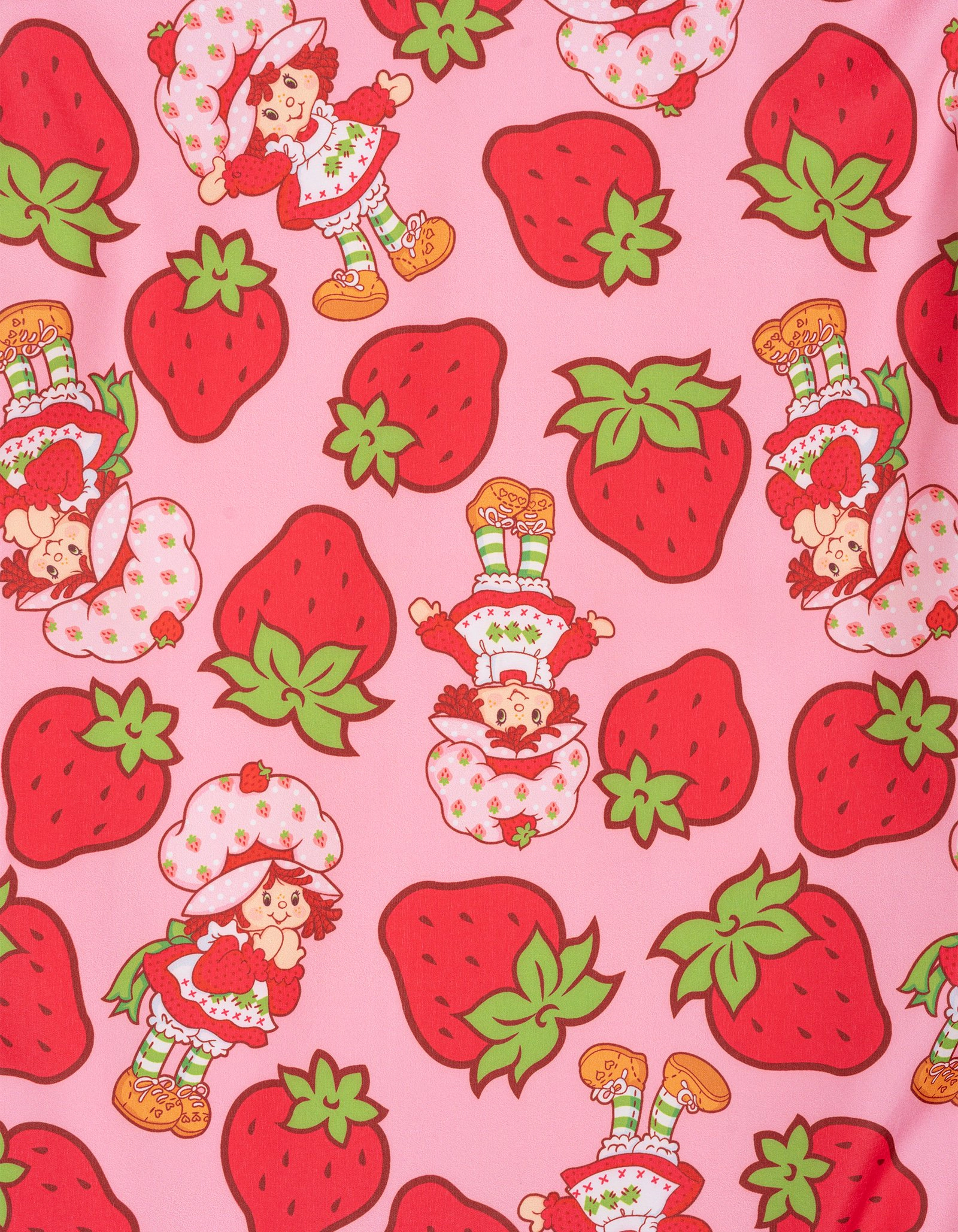 Strawberry Shortcake Girls' Zip-Up Hooded Windbreaker Jacket