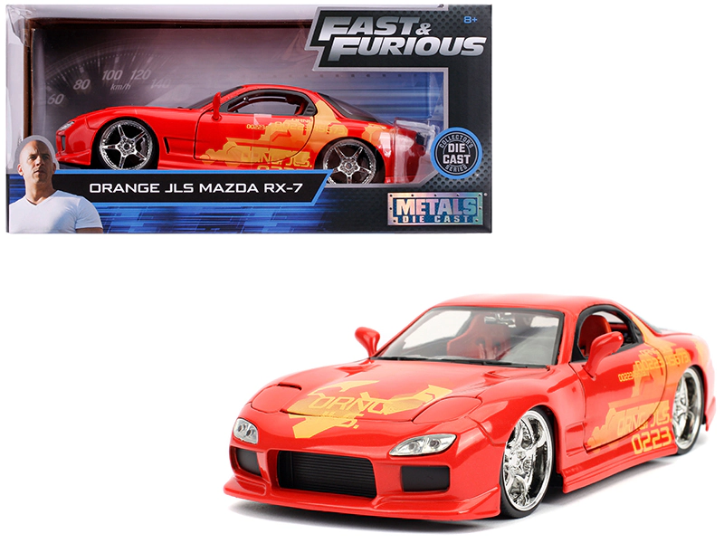Jada Orange Julius' Mazda RX-7 "Fast & Furious" Movie 1/24 Diecast Model Car by Jada
