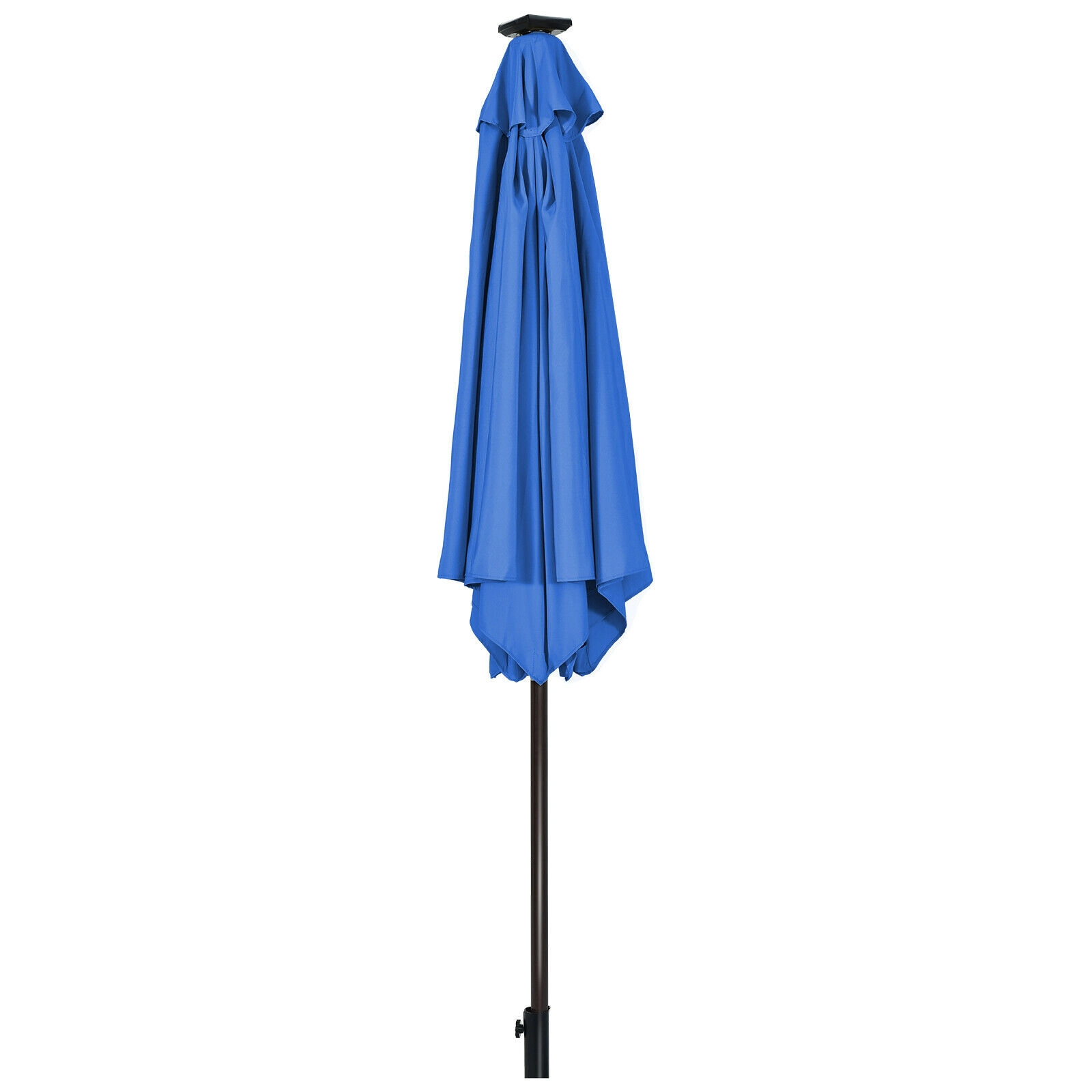 SUGIFT Push Button Tilt and Crank Lift 9 FT Solar LED Lighted Market Patio Umbrella