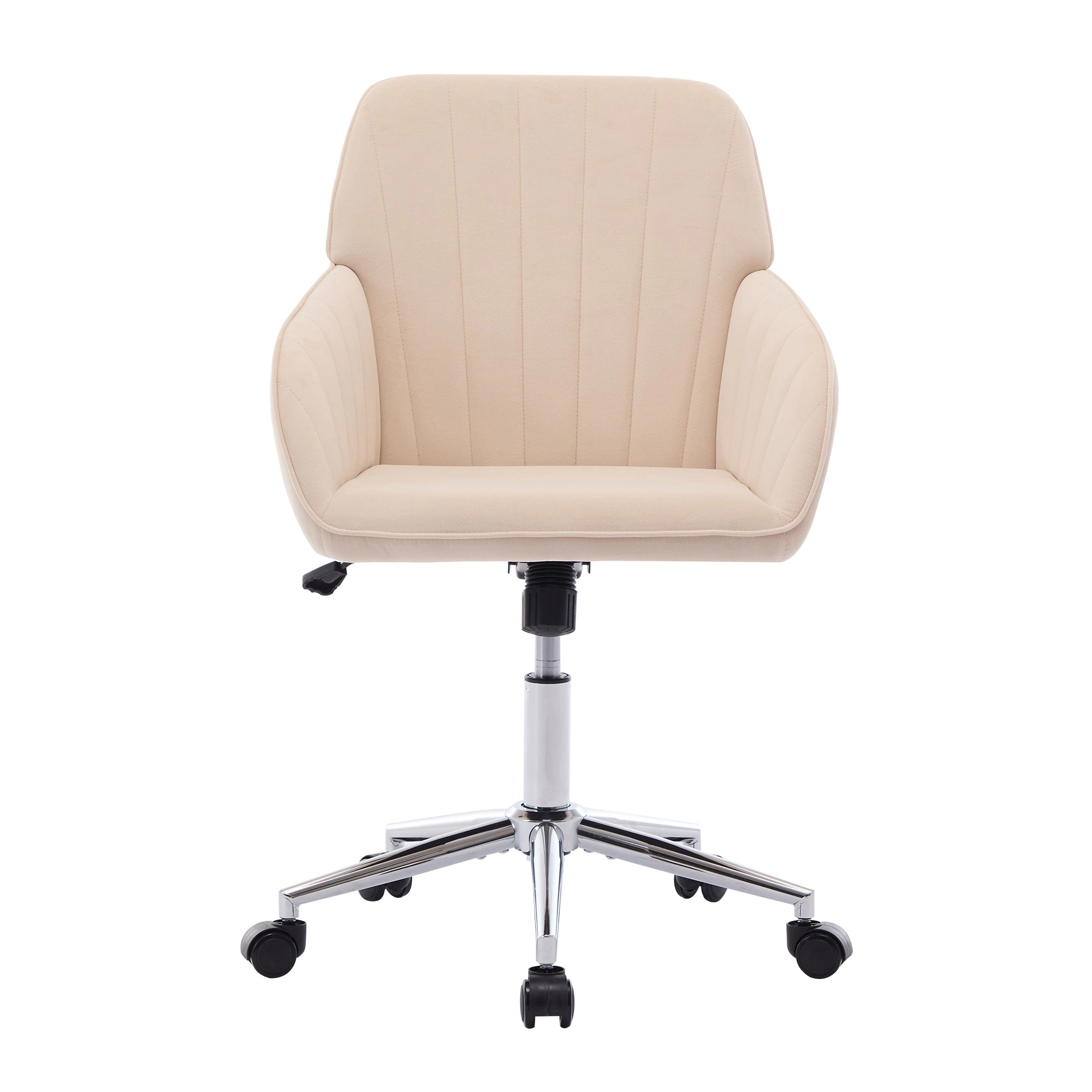 Platinum-Level Office Chairs Khaki Velvet Office Chair Ergonomic Adjustable Swivel Desk