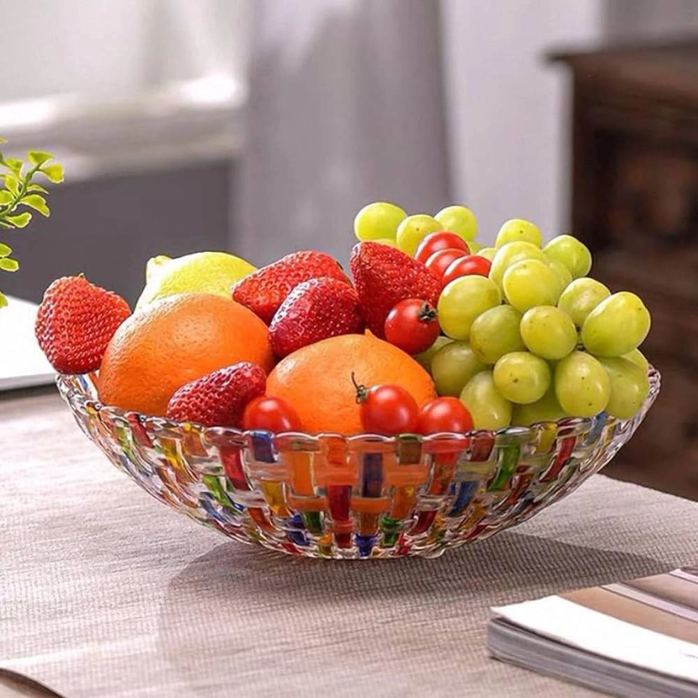Haven Craftworks Unisex Hand Painted Woven Crystal Decorative Bowl