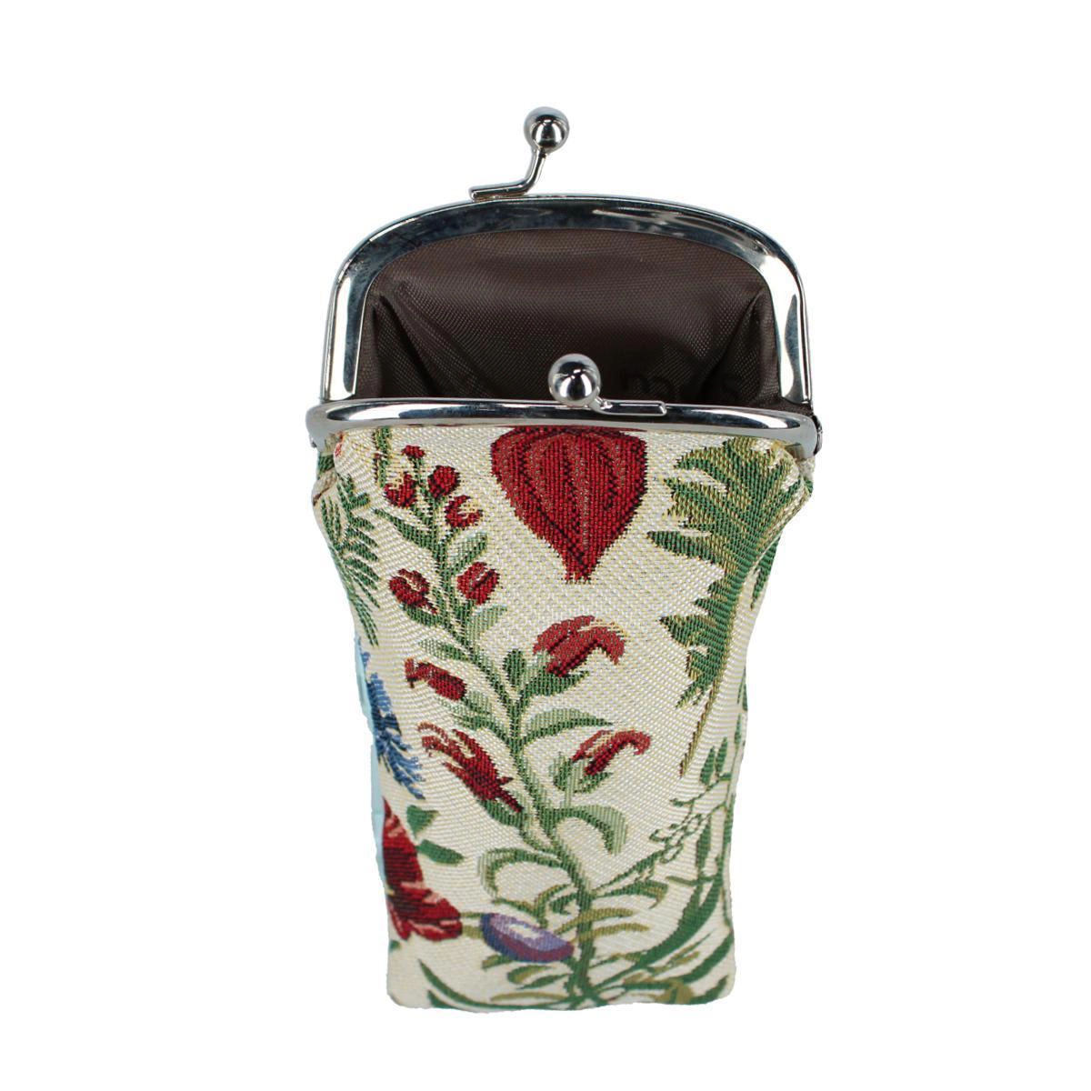 CTM Women's Garden Print Tapesty Glasses Case