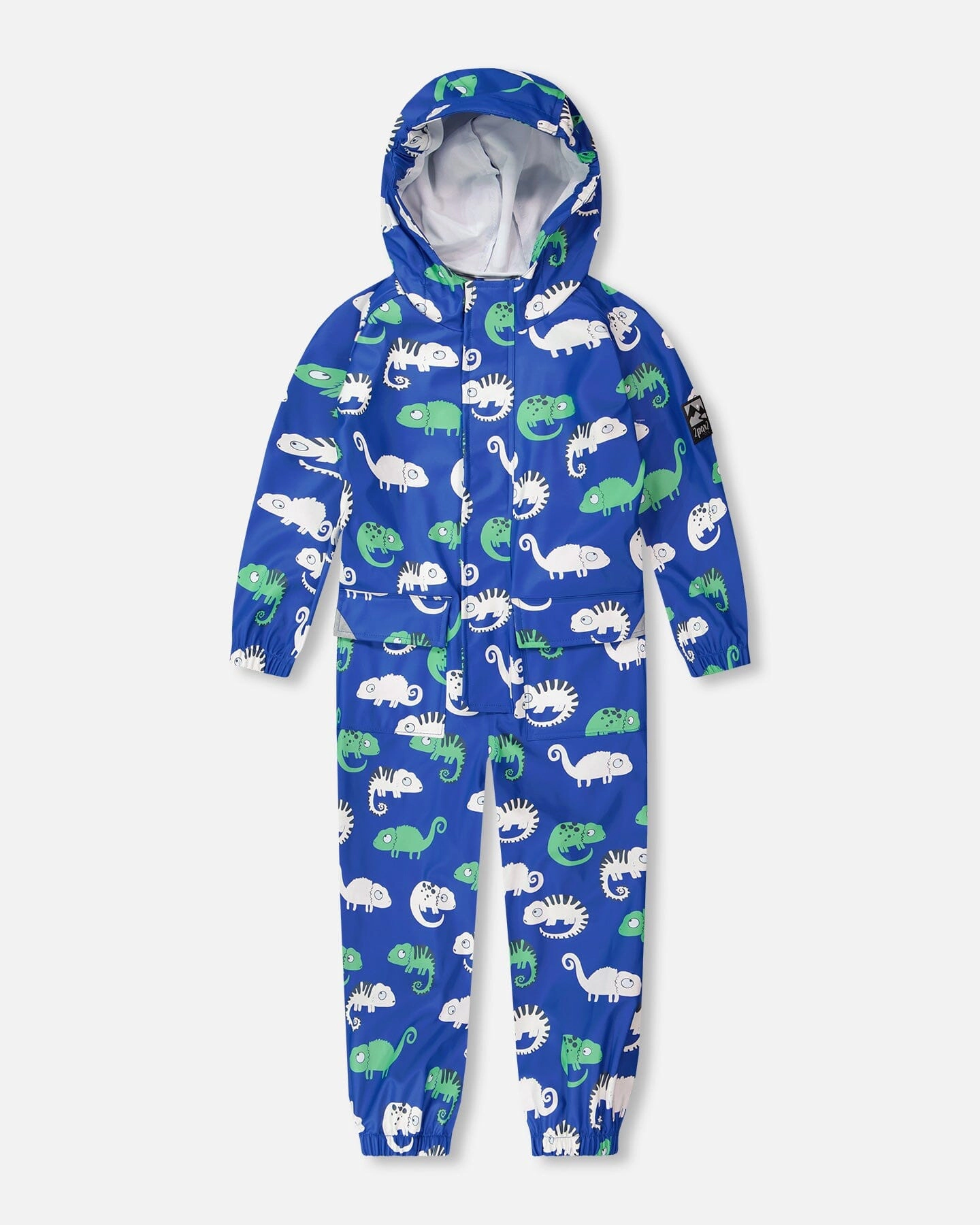 Deux par Boys Rain One-Piece Polyurethane Chameleon Print