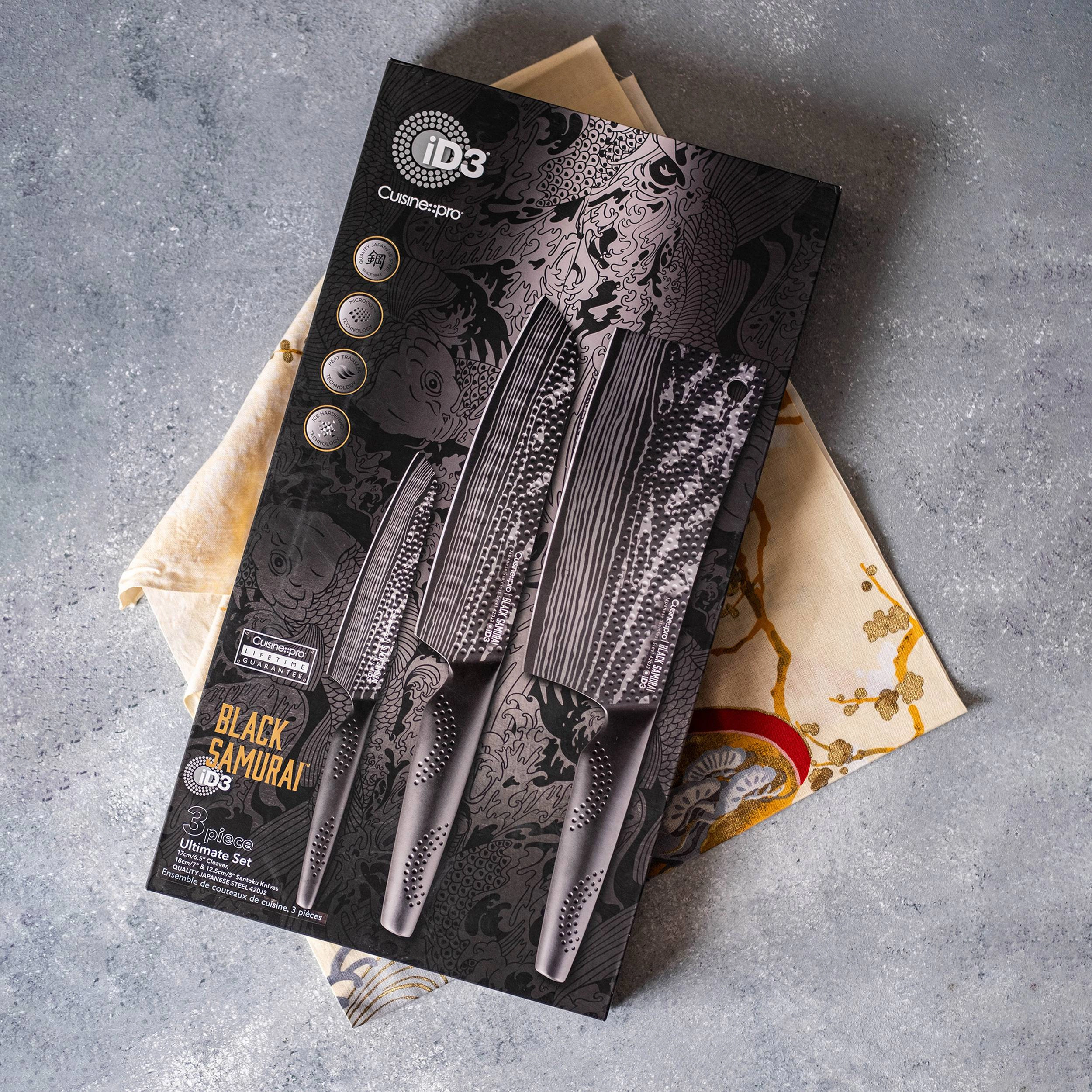 Cuisine::pro® iD3® BLACK SAMURAI Ultimate Knife Set Of 3