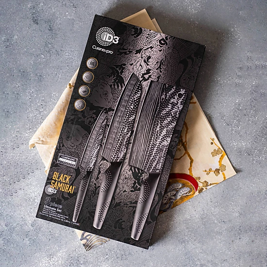 Cuisine::pro® iD3® BLACK SAMURAI Ultimate Knife Set Of 3