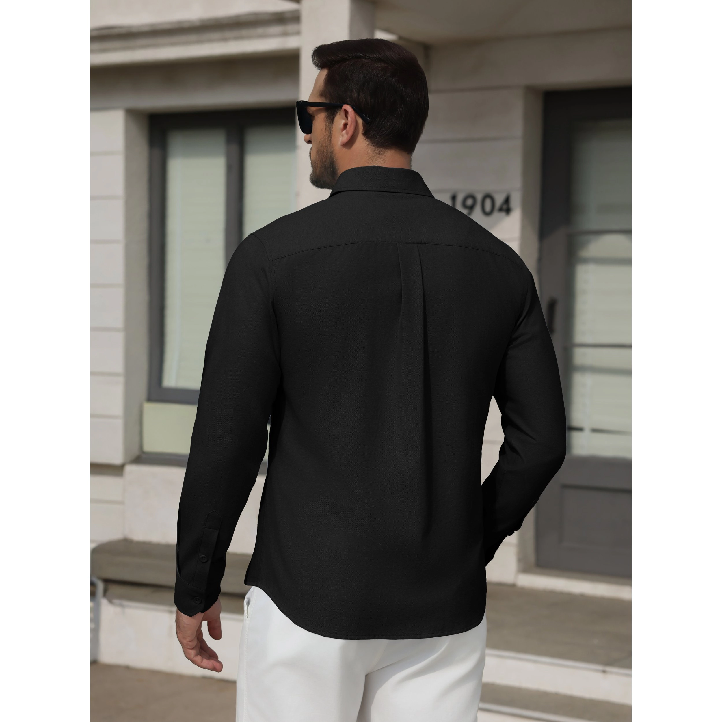 COOFANDY Men's Regular Fit Long Sleeve Button Front Shirt