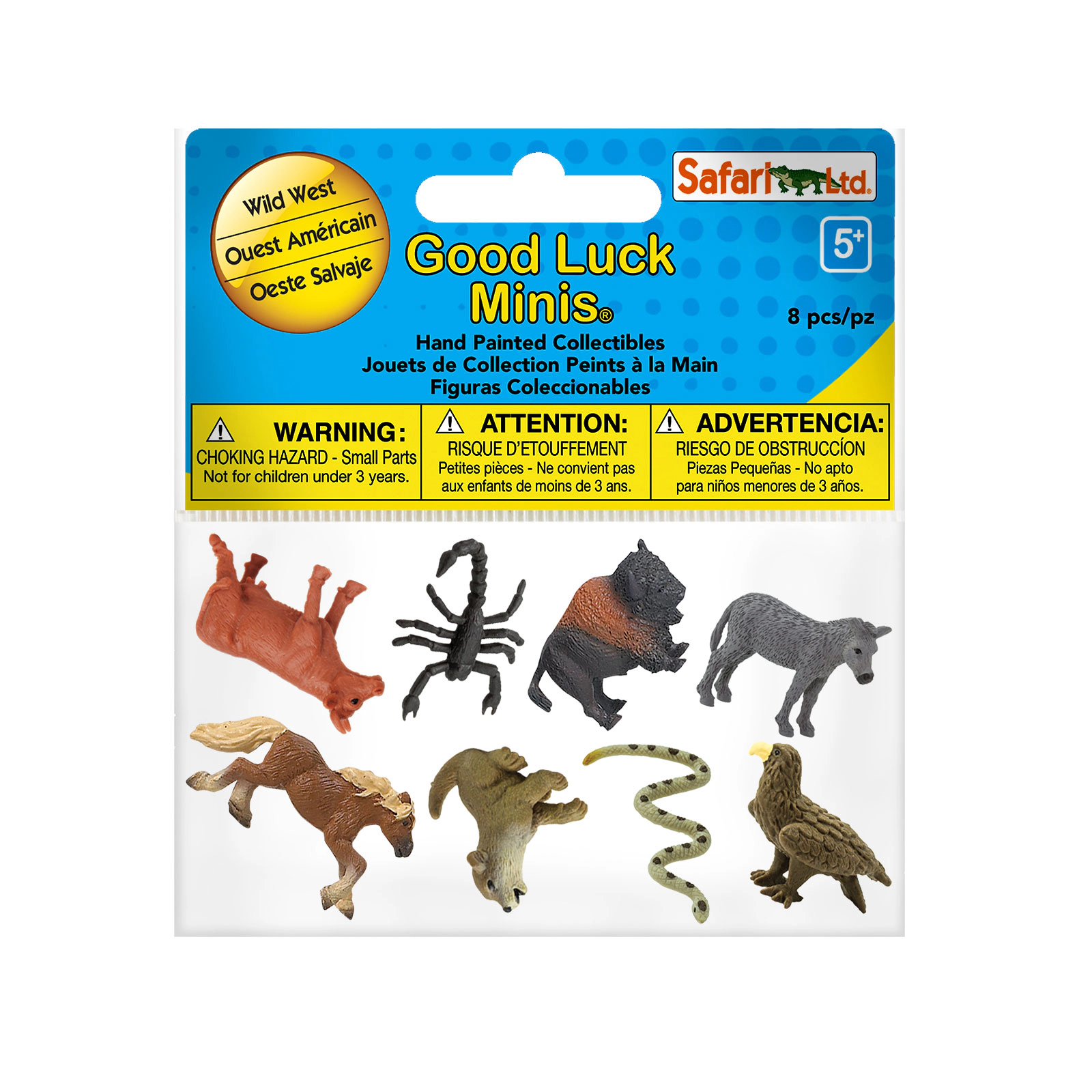Safari Ltd. - Wild West Animals Fun Pack - 8 Mini Toy Figurines for Kids
