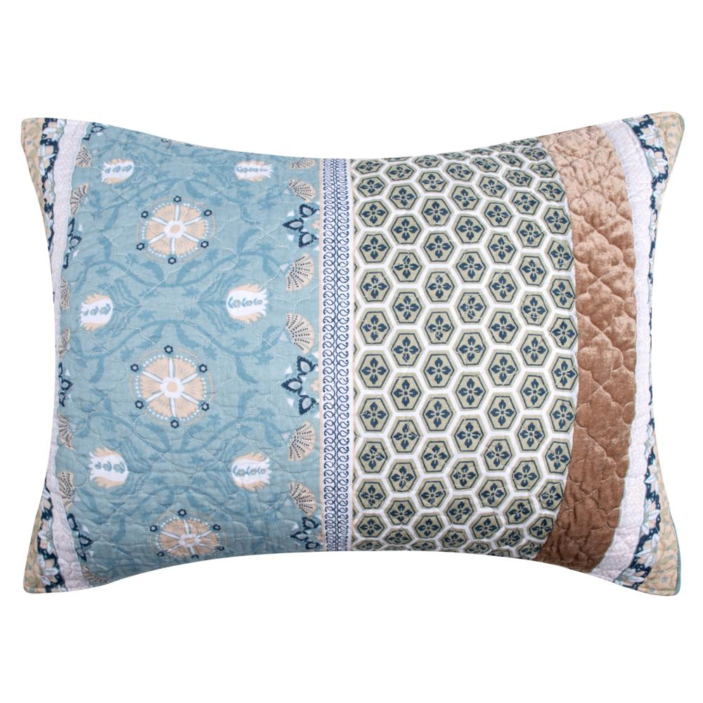 Greenland Home Fashions Thalia Stylized Florals and Geometric Prints Bohemian Ultimate Comfort Sham