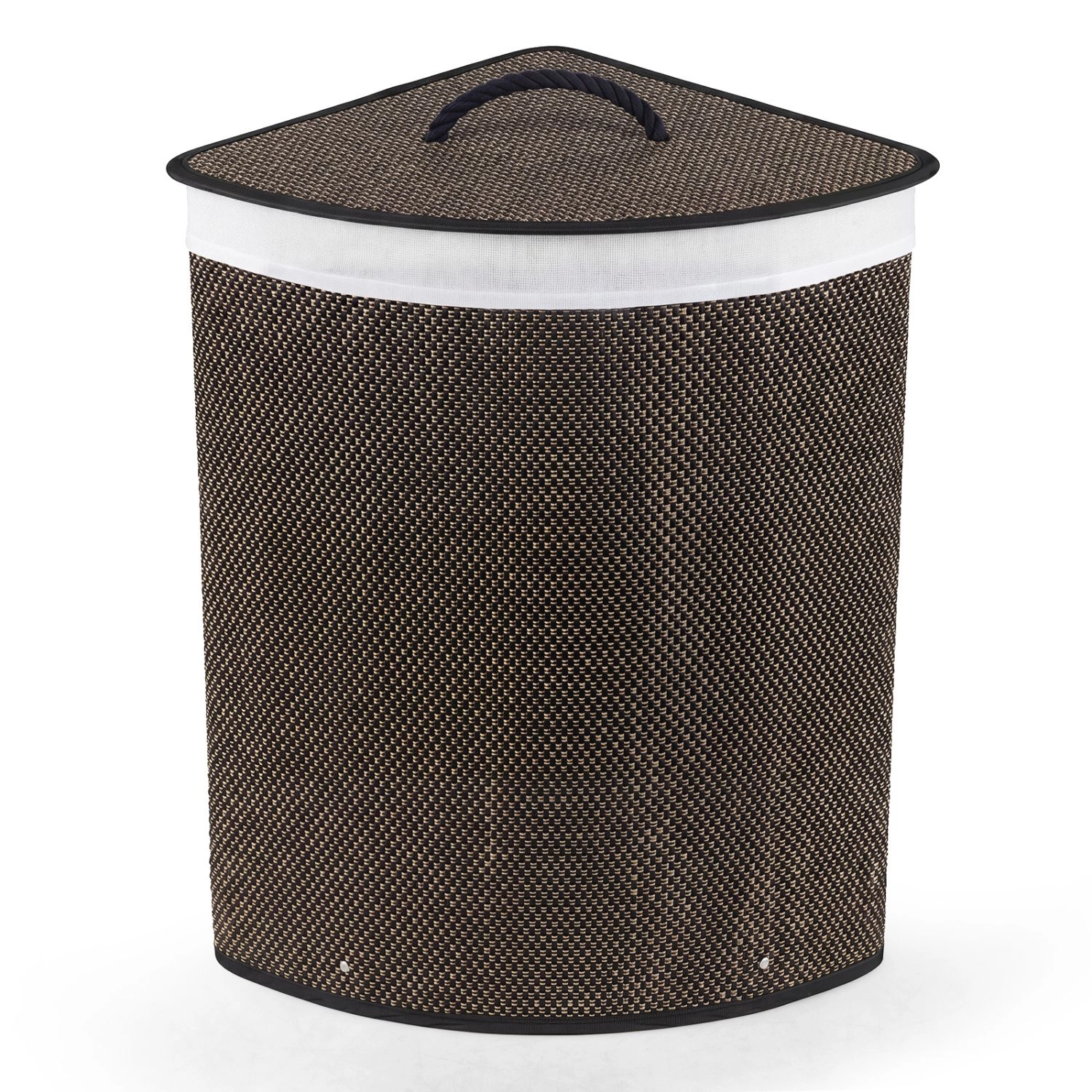 SlickBlue 15-Gallon Folding Wicker Laundry Basket with Removable Liner