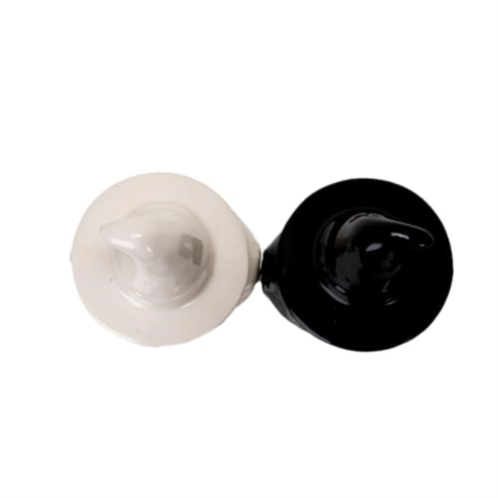 Pacific Giftware Mystical White and Black Ceramic Magnetic Witch Salt and Pepper Shaker Set