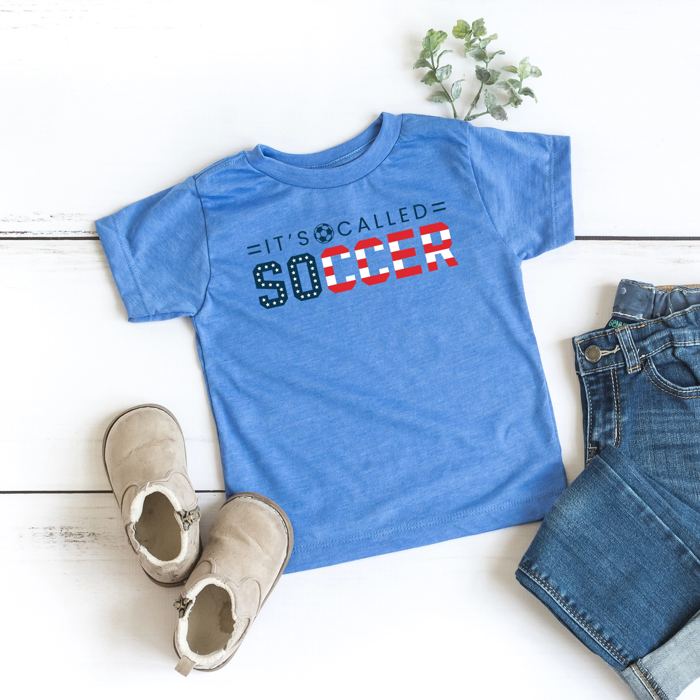 The Juniper Shop - Toddler Short Sleeve Graphic T-Shirt It's Called Soccer USA