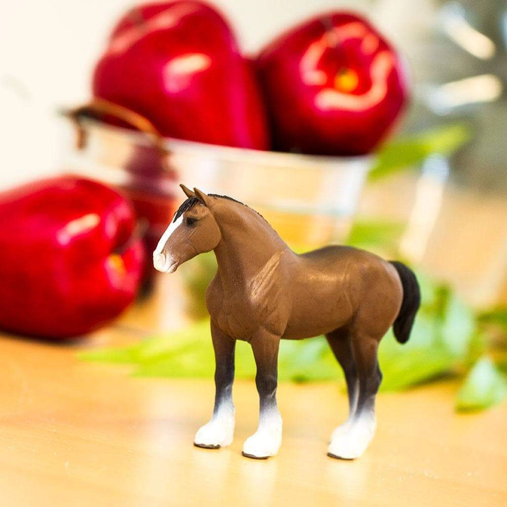 Safari Ltd. - Clydesdale Horse Kids Toy Figure