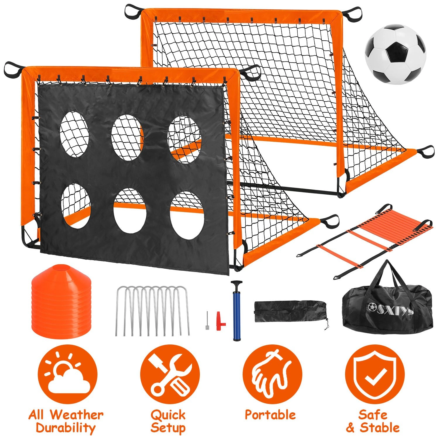 GBruno Soccer Goals Training Set With Agility Ladder