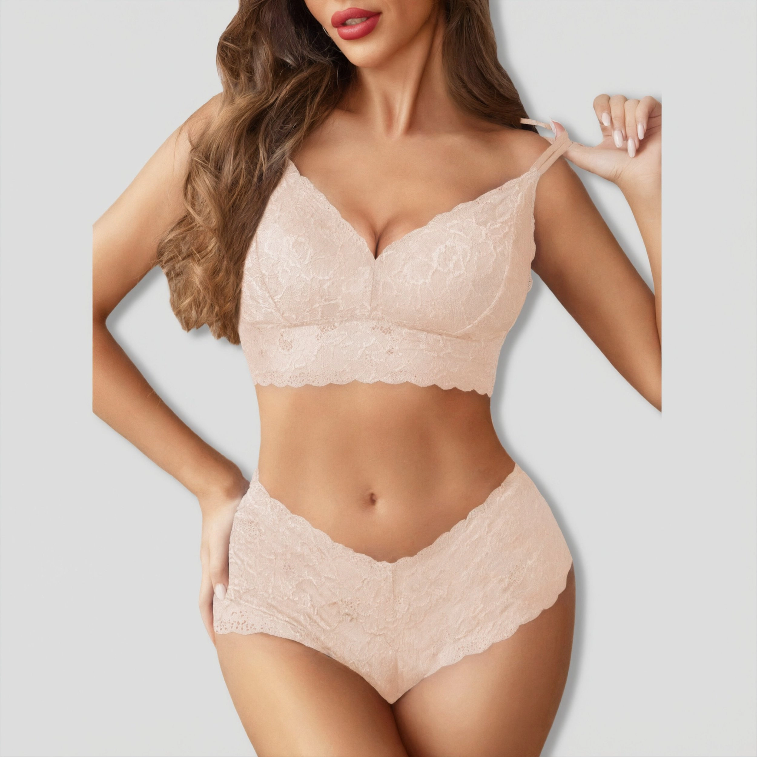 Avidlove Women's Lace Bra and Panty Set