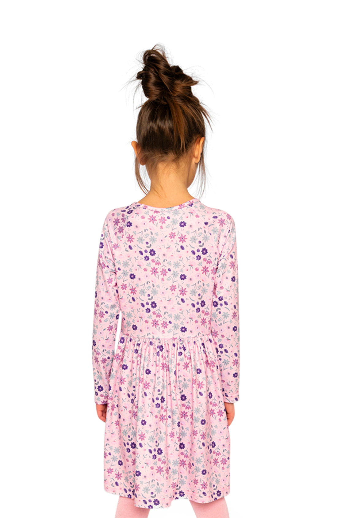 Deux par Girls Daisy Floral Print Long Sleeve Empire-Waist Dress